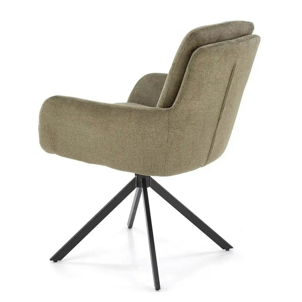 Scaun rotativ K536, verde/negru, stofa clasica/metal, 62x68x85 cm