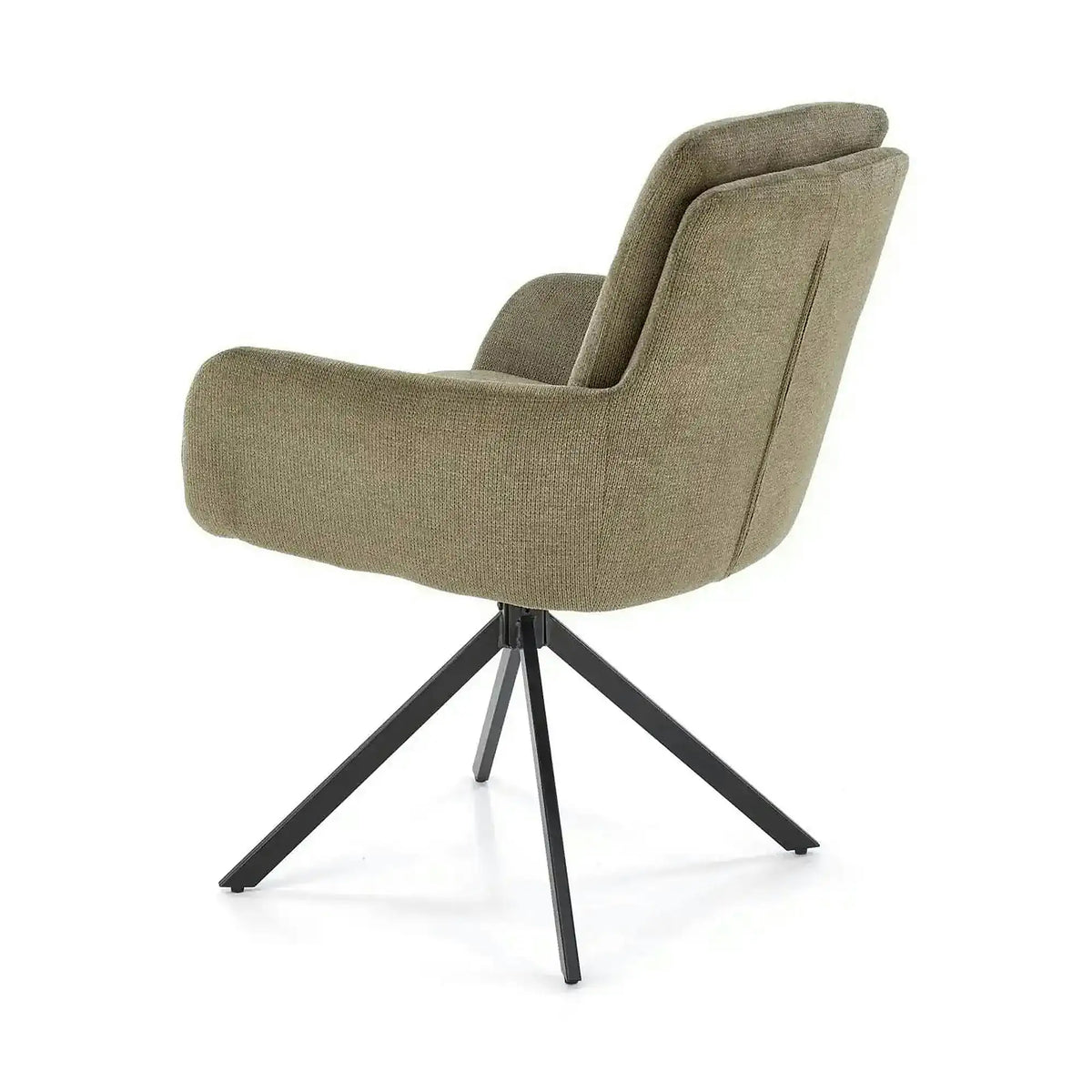 Scaun rotativ K536, verde/negru, stofa clasica/metal, 62x68x85 cm