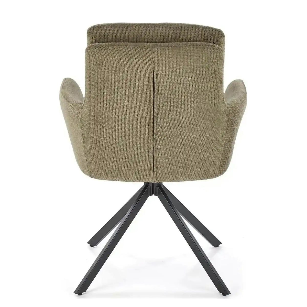 Scaun rotativ K536, verde/negru, stofa clasica/metal, 62x68x85 cm