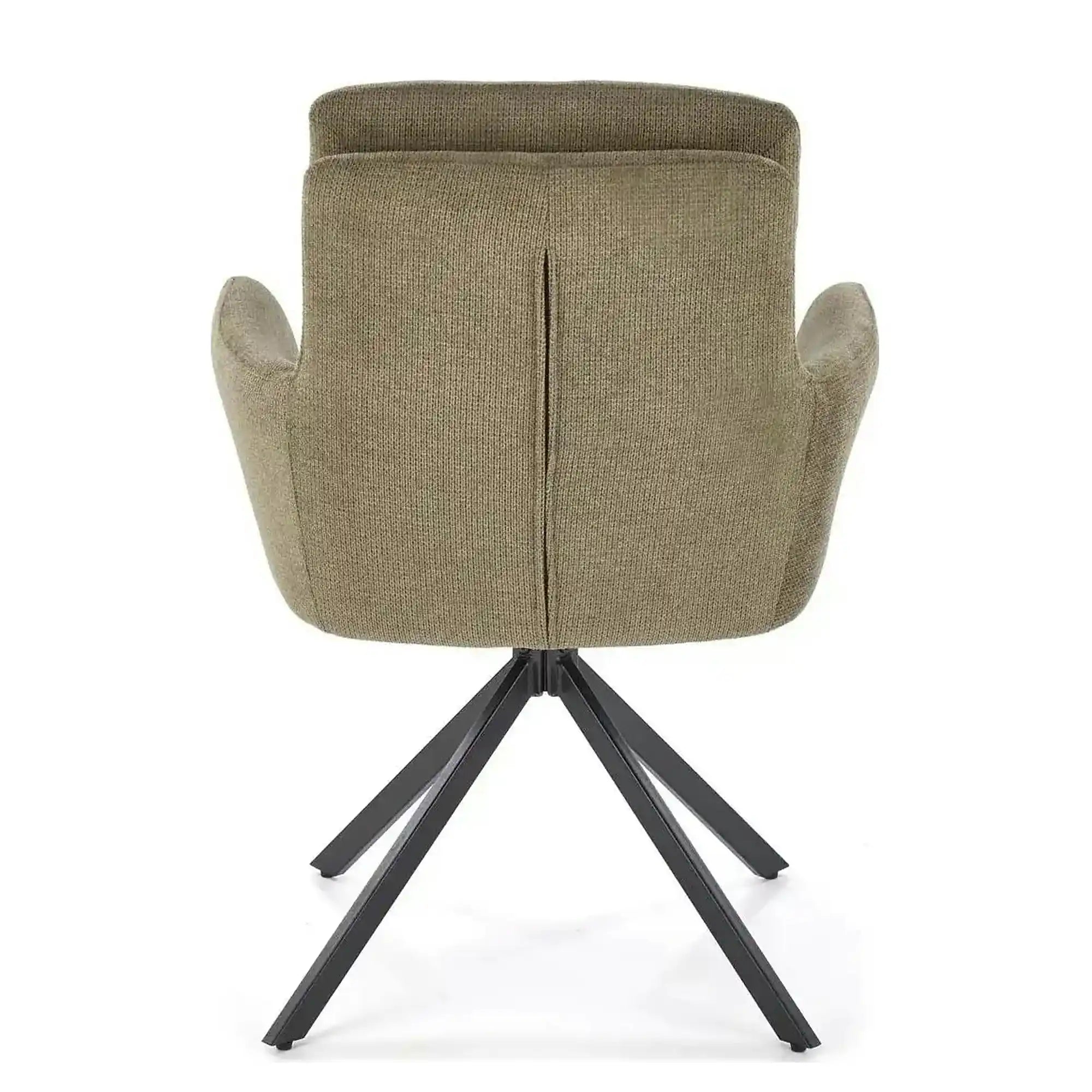 Scaun rotativ K536, verde/negru, stofa clasica/metal, 62x68x85 cm