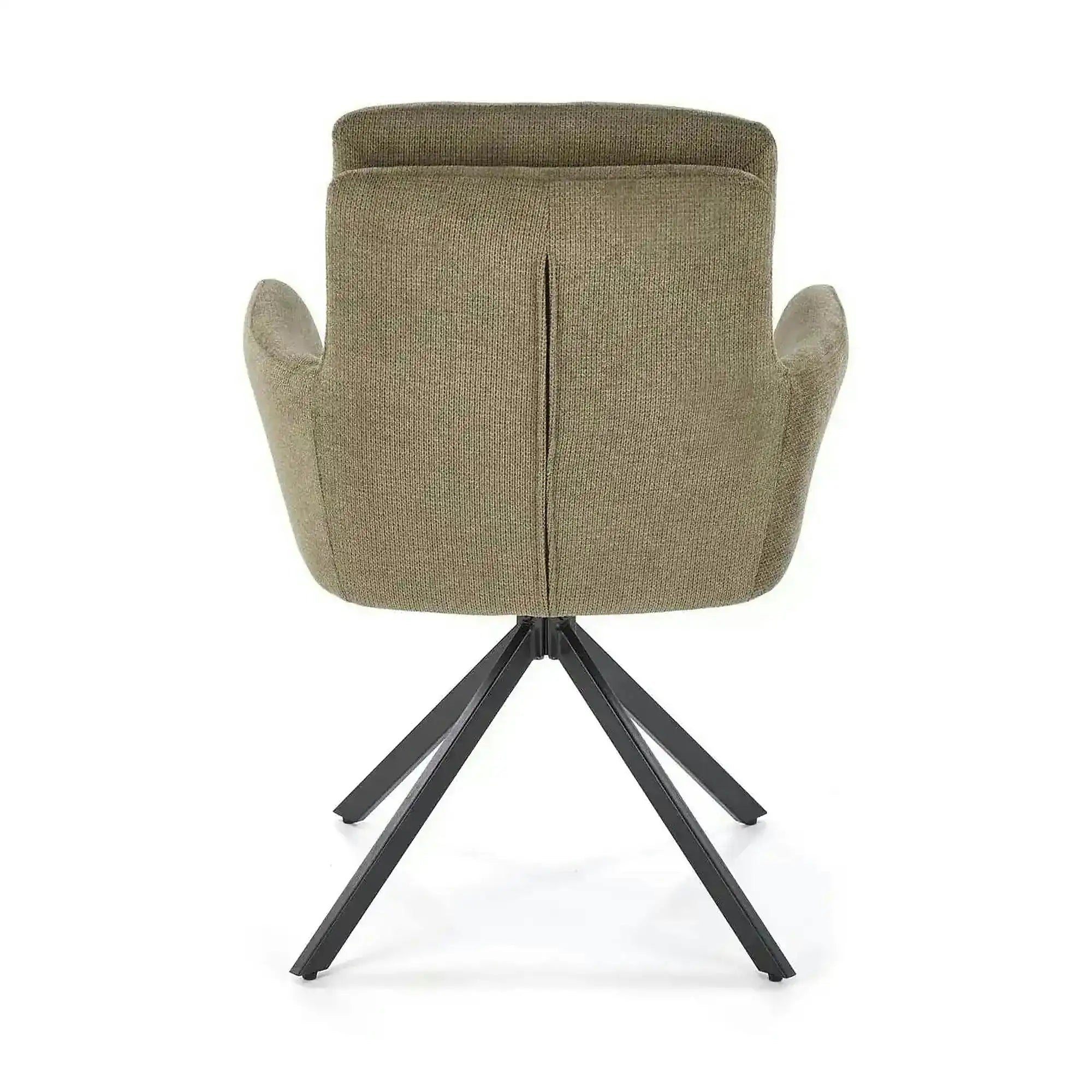 Scaun rotativ K536, verde/negru, stofa clasica/metal, 62x68x85 cm