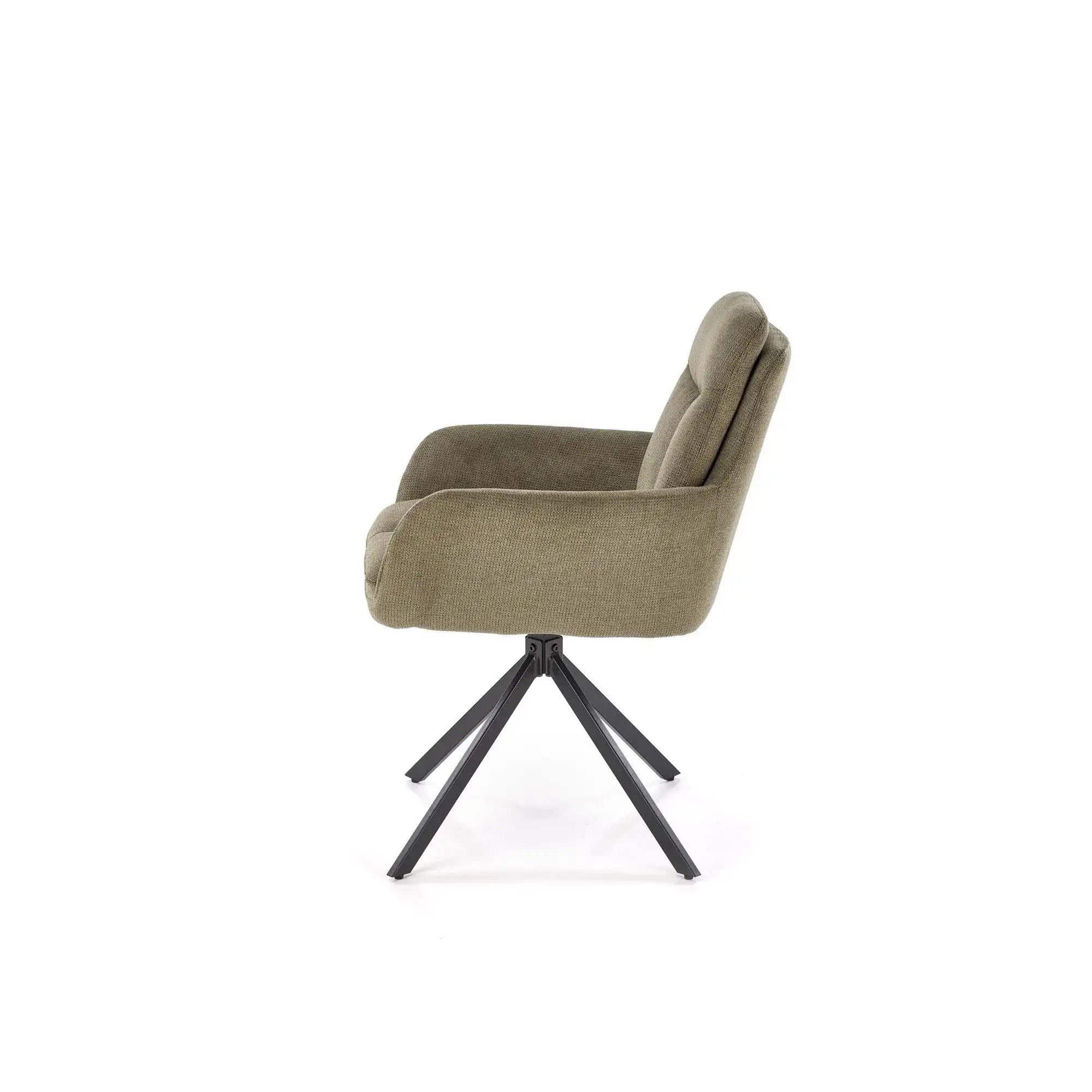 Scaun rotativ K536, verde/negru, stofa clasica/metal, 62x68x85 cm