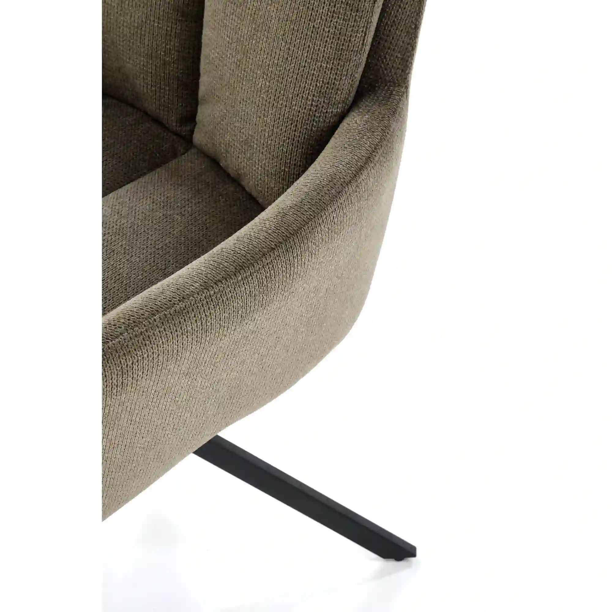 Scaun rotativ K536, verde/negru, stofa clasica/metal, 62x68x85 cm