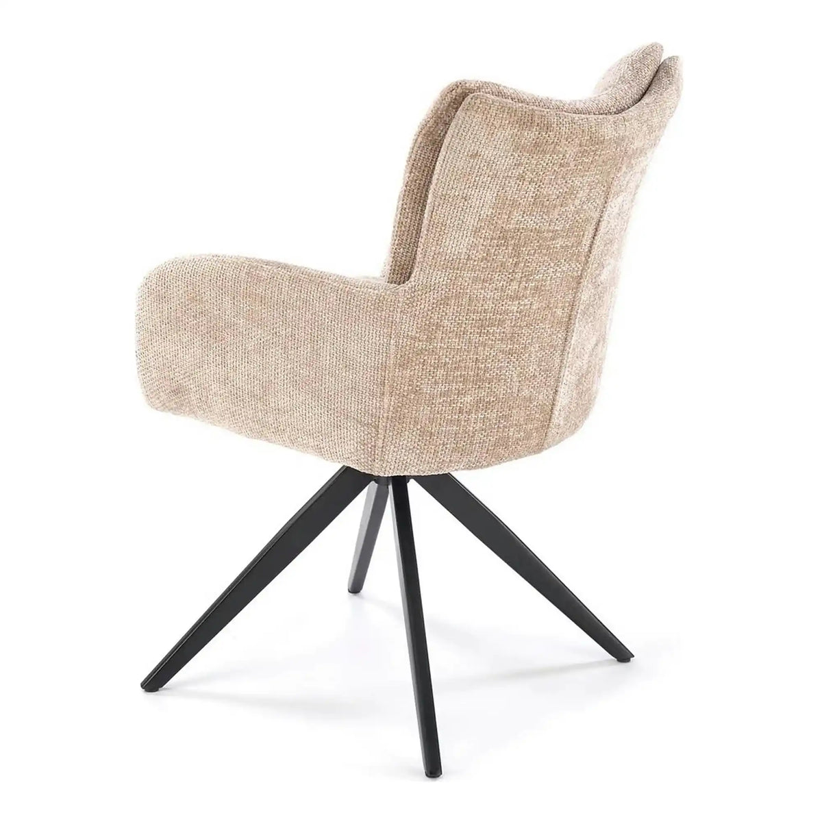 Scaun rotativ K540, bej/negru, stofa clasica/metal, 60x63x89 cm