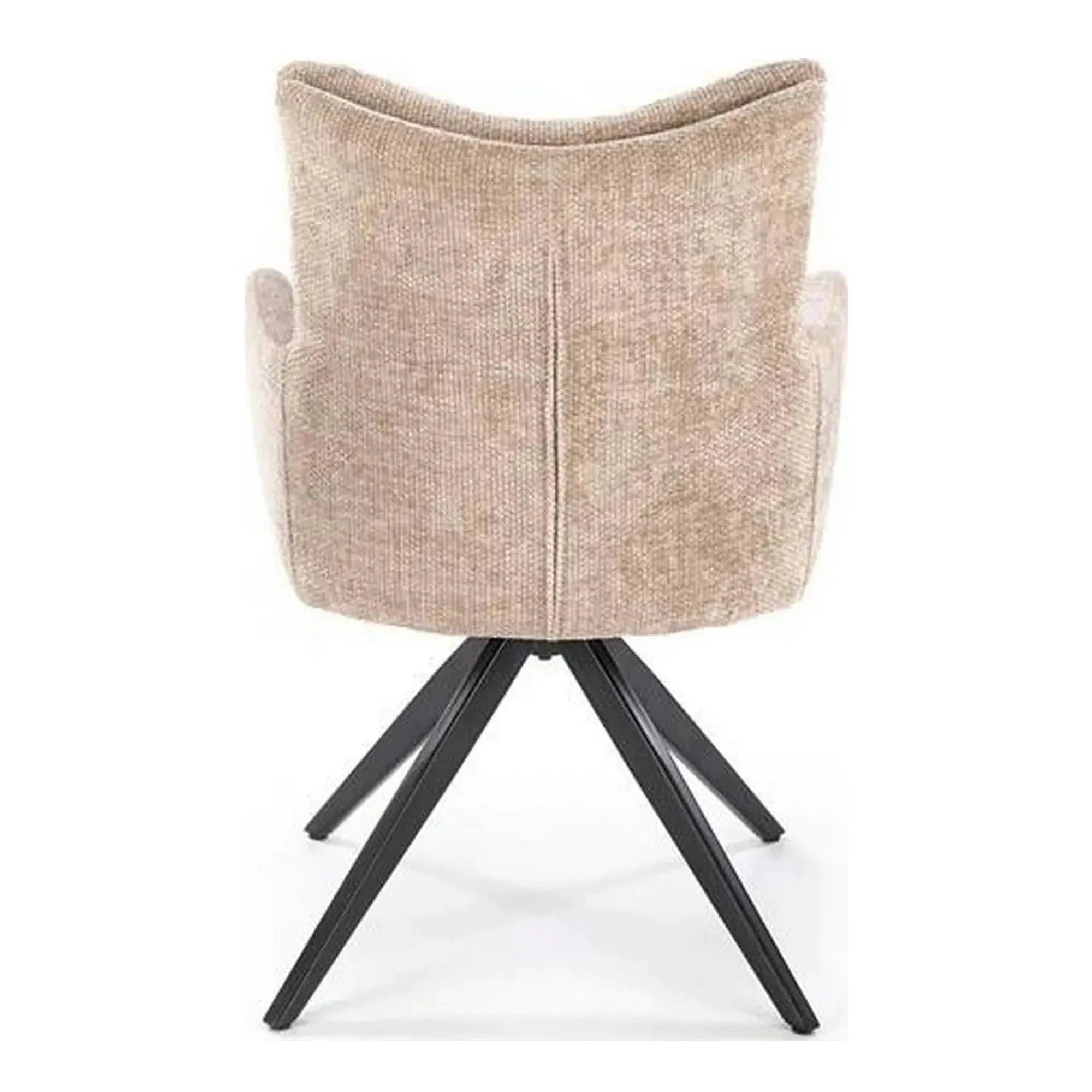 Scaun rotativ K540, bej/negru, stofa clasica/metal, 60x63x89 cm