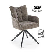 Scaun rotativ K540, gri/negru, stofa/metal, 60x63x89 cm