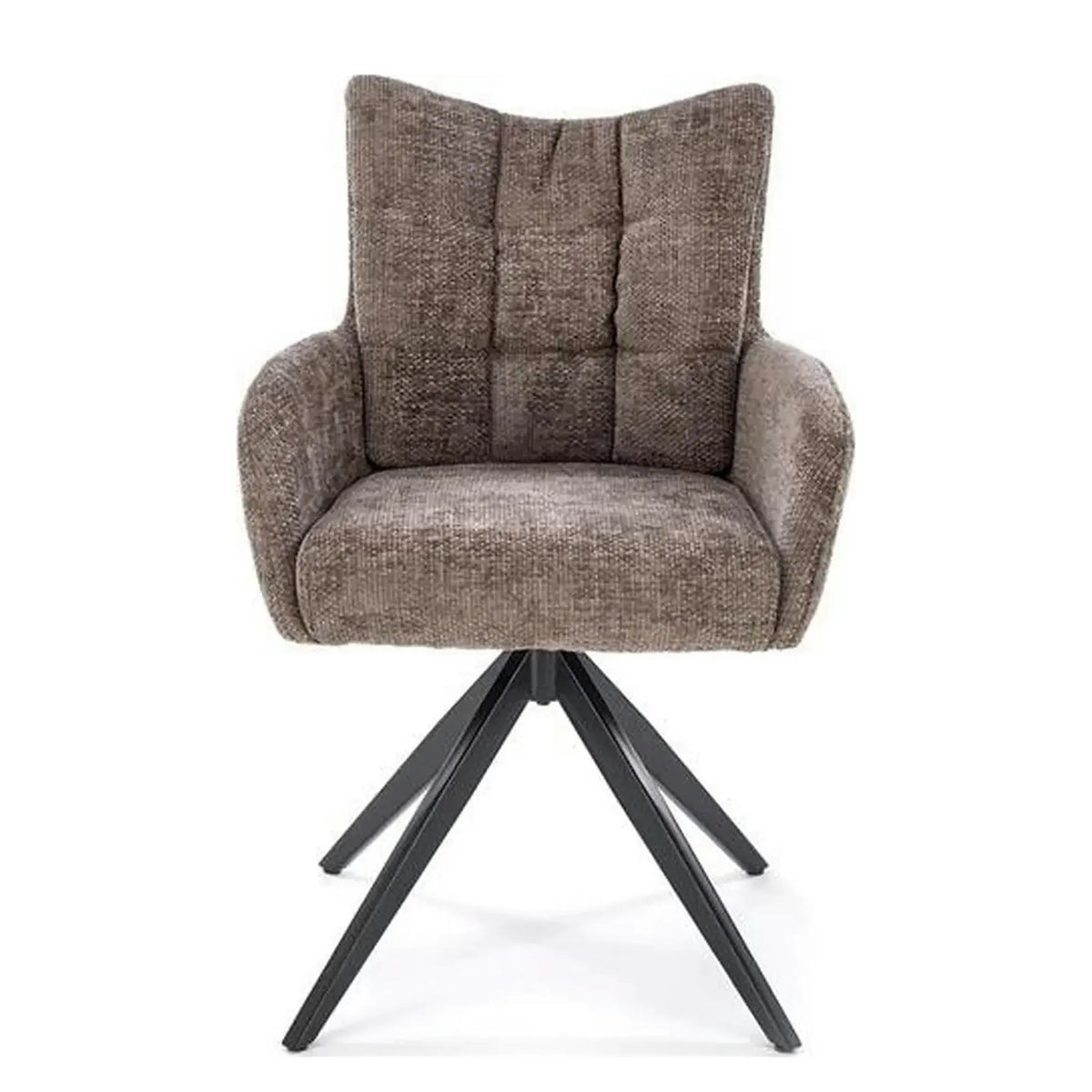 Scaun rotativ K540, gri/negru, stofa clasica/metal, 60x63x89 cm