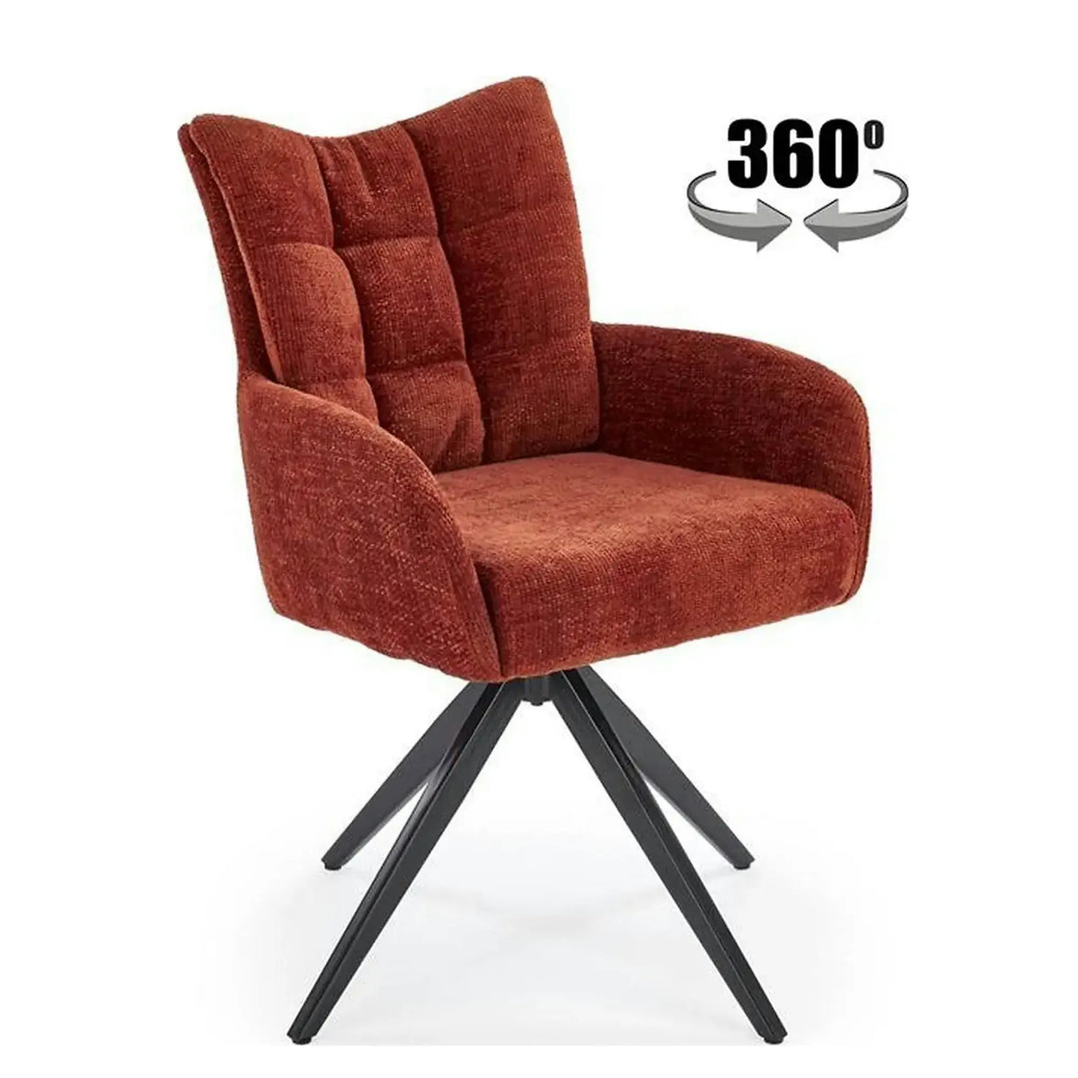 Scaun rotativ K540, scortisoara/negru, stofa clasica/metal, 60x63x89 cm