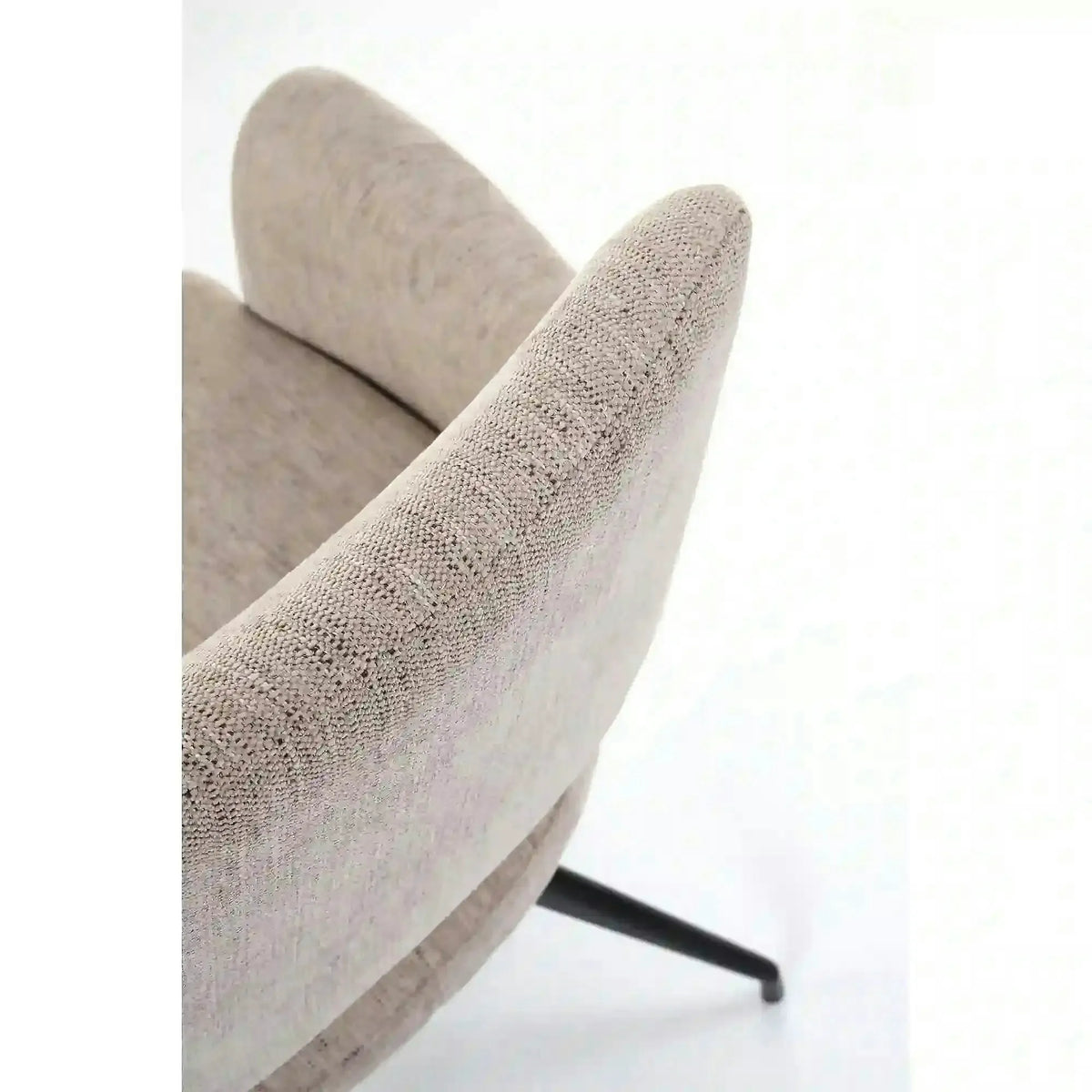 Scaun rotativ K542, bej/negru, stofa clasica/metal, 58x64x88 cm