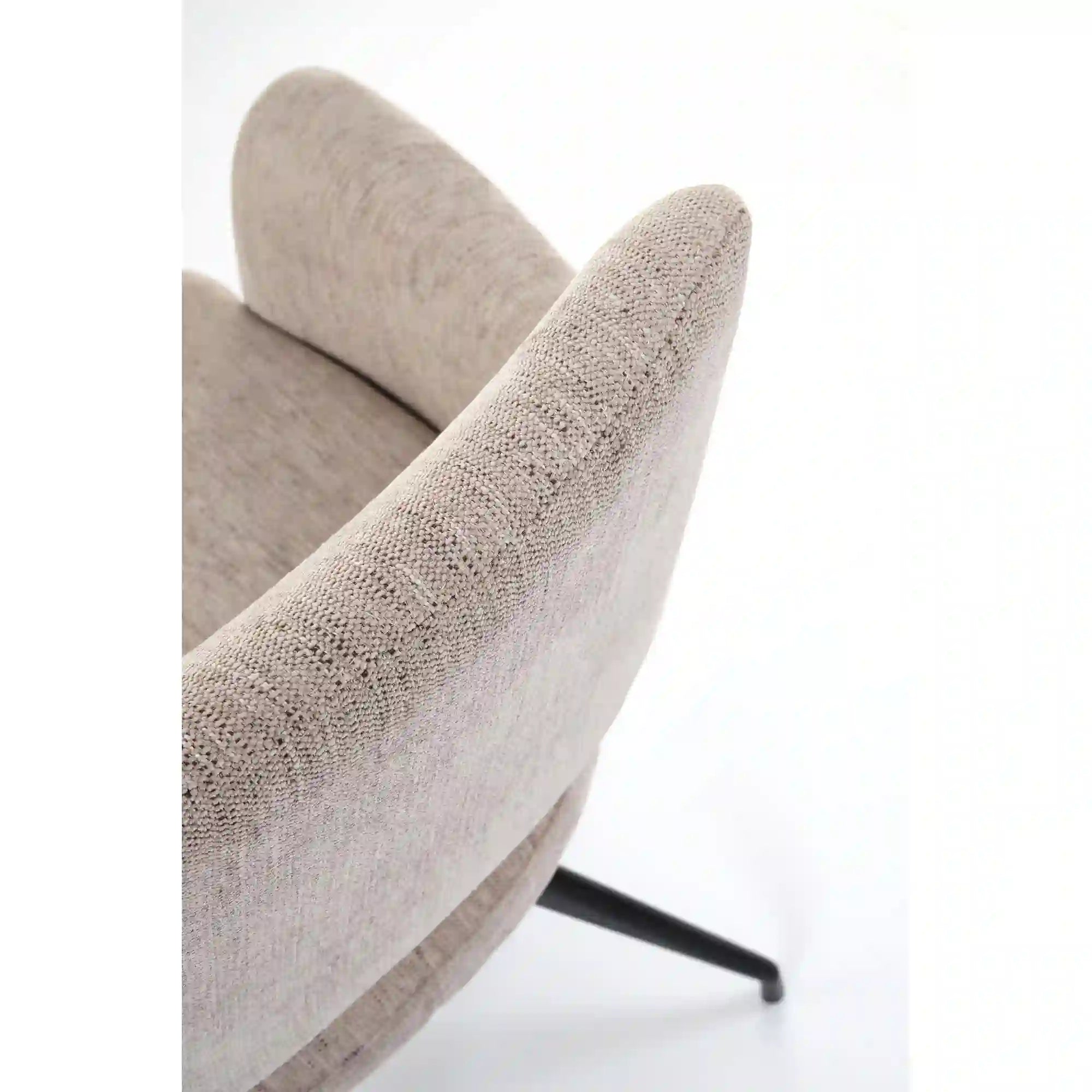 Scaun rotativ K542, bej/negru, stofa clasica/metal, 58x64x88 cm