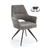 Scaun rotativ K542, gri/negru, stofa clasica/metal, 58x64x88 cm