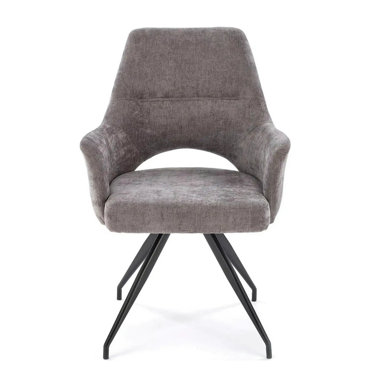 Scaun rotativ K542, gri/negru, stofa clasica/metal, 58x64x88 cm