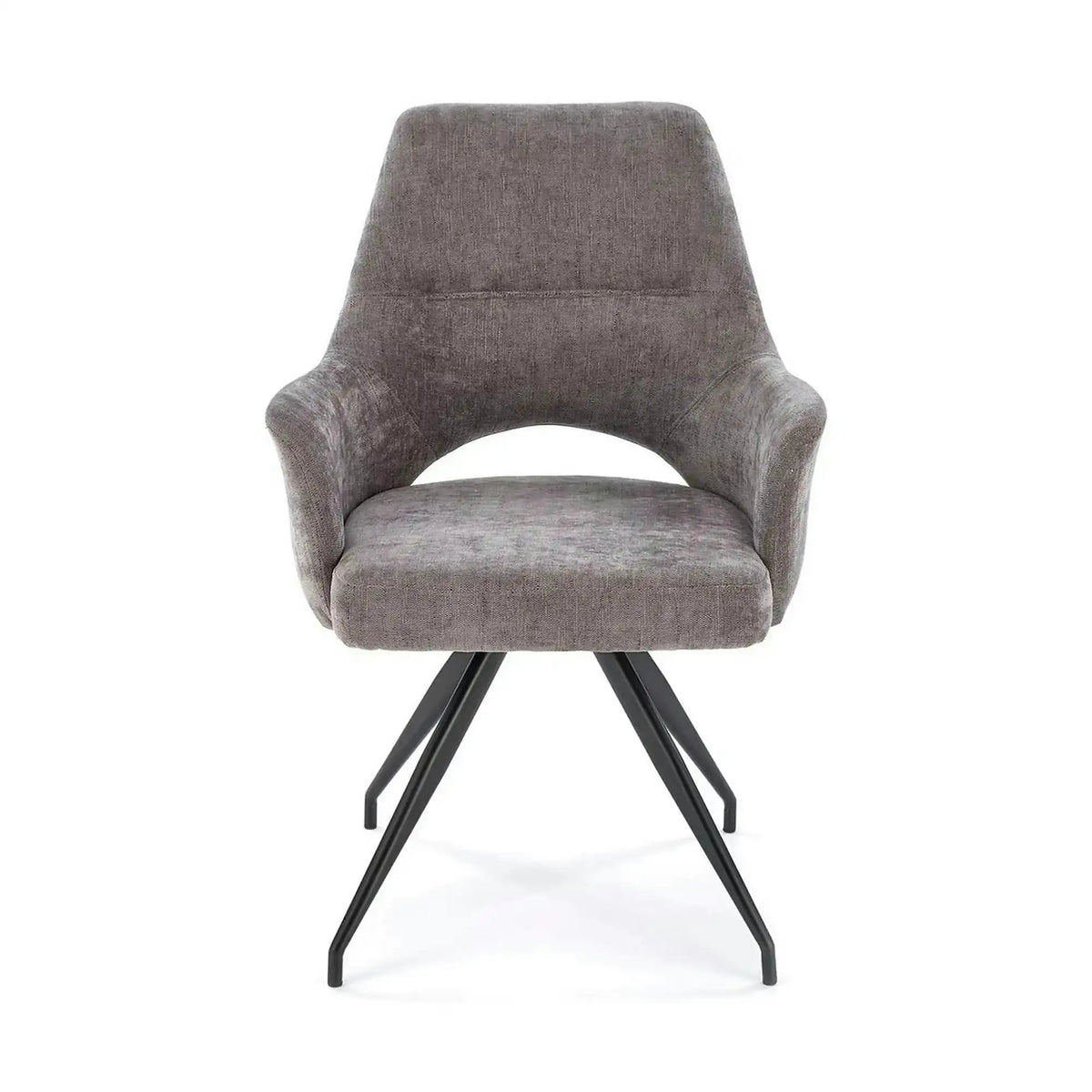 Scaun rotativ K542, gri/negru, stofa clasica/metal, 58x64x88 cm