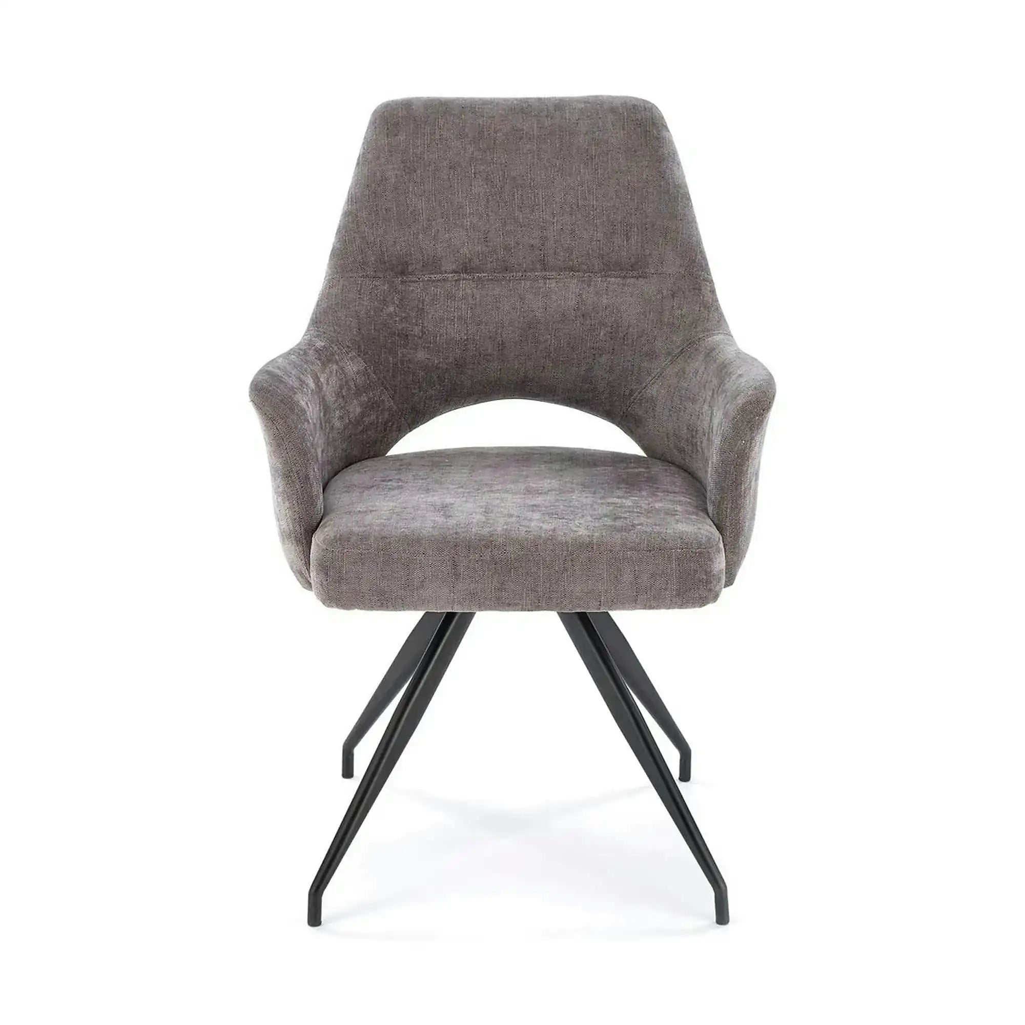 Scaun rotativ K542, gri/negru, stofa clasica/metal, 58x64x88 cm
