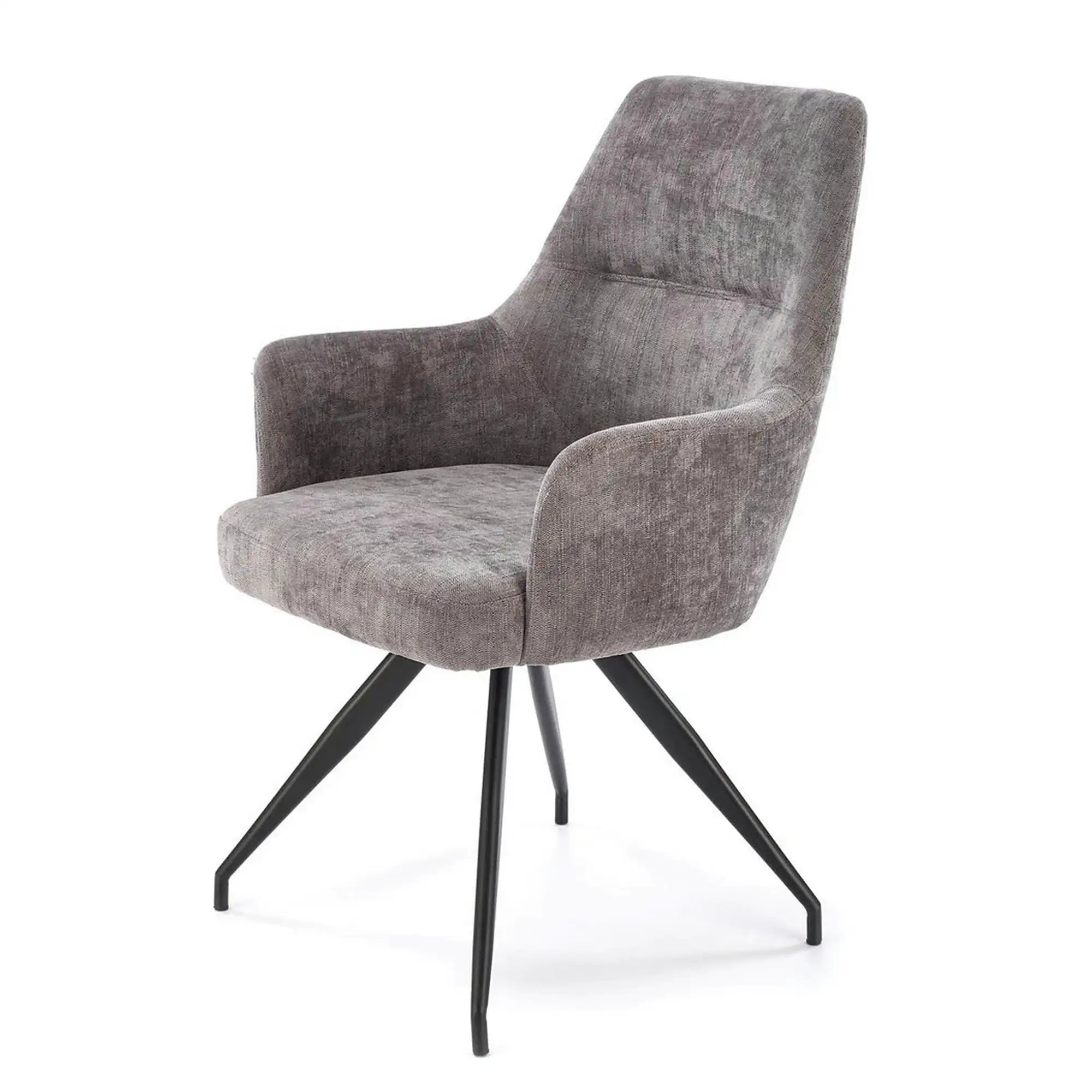 Scaun rotativ K542, gri/negru, stofa clasica/metal, 58x64x88 cm