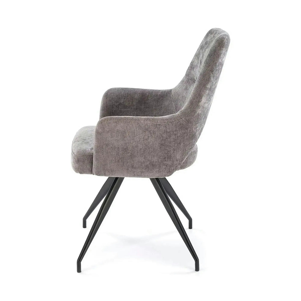 Scaun rotativ K542, gri/negru, stofa clasica/metal, 58x64x88 cm
