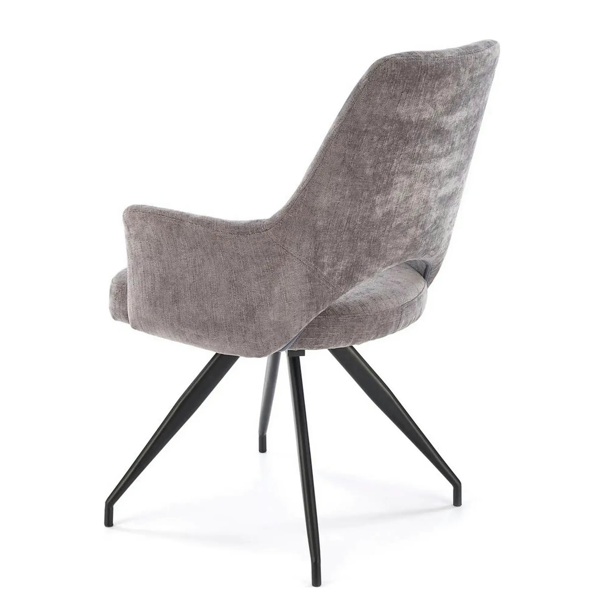 Scaun rotativ K542, gri/negru, stofa clasica/metal, 58x64x88 cm