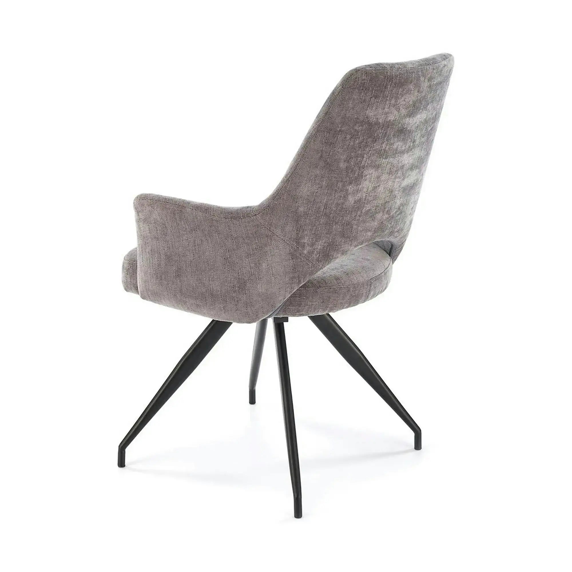 Scaun rotativ K542, gri/negru, stofa clasica/metal, 58x64x88 cm