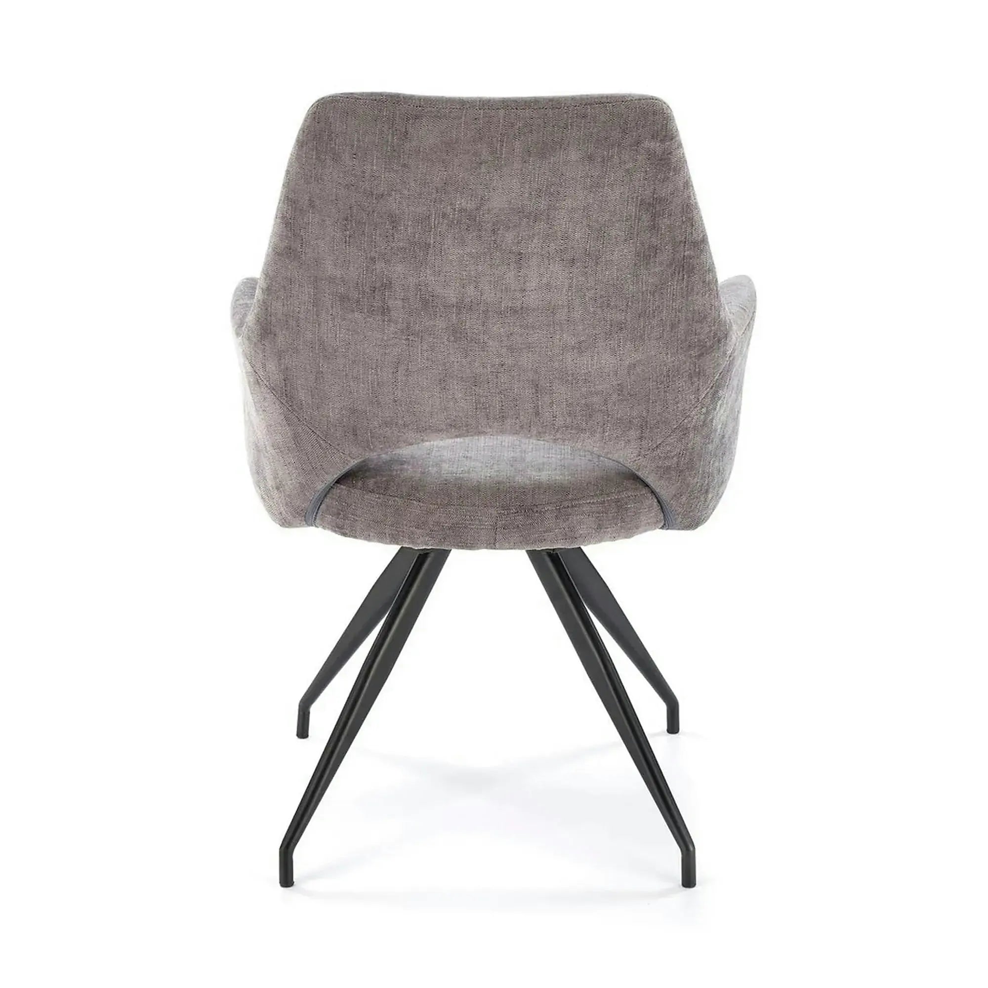 Scaun rotativ K542, gri/negru, stofa clasica/metal, 58x64x88 cm