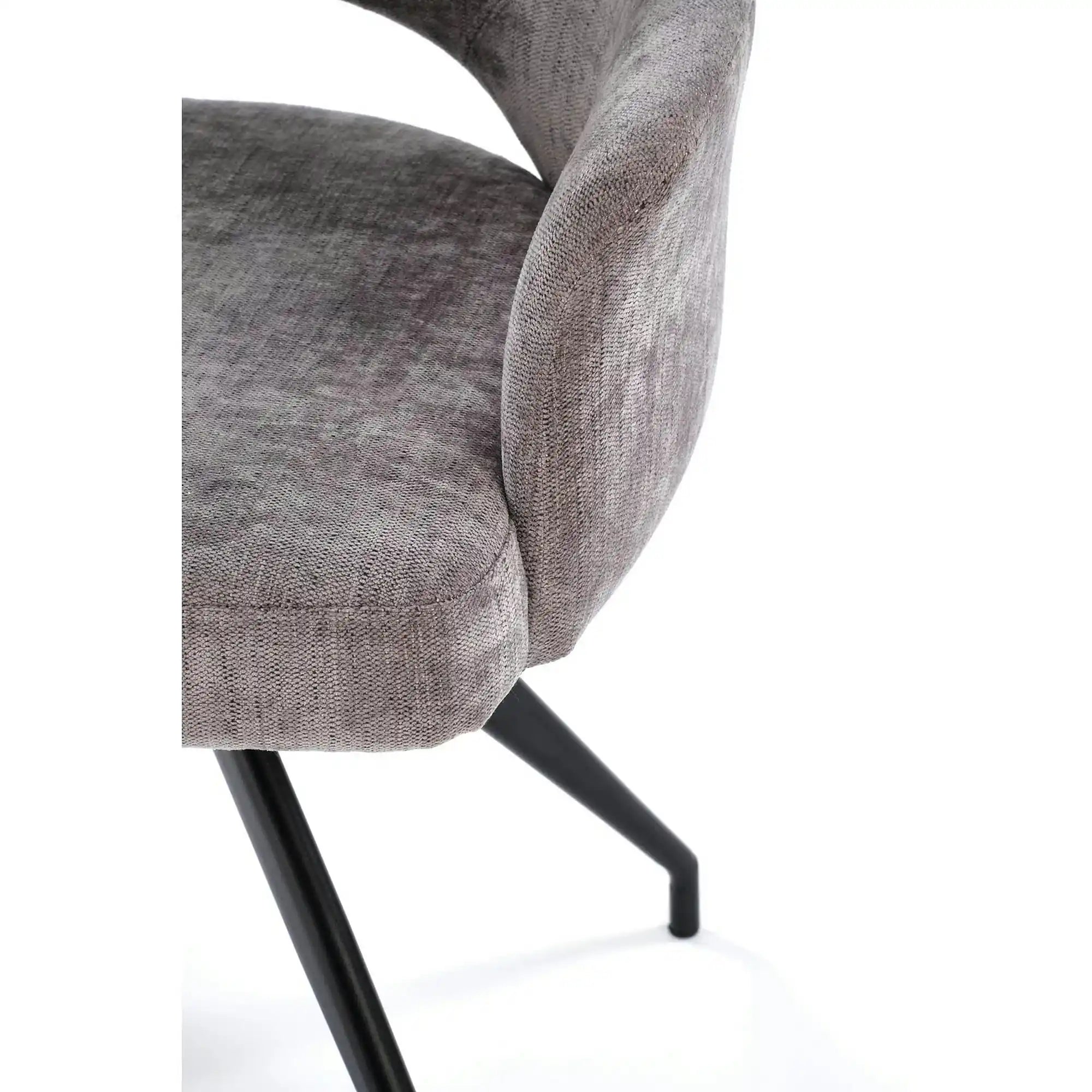 Scaun rotativ K542, gri/negru, stofa clasica/metal, 58x64x88 cm