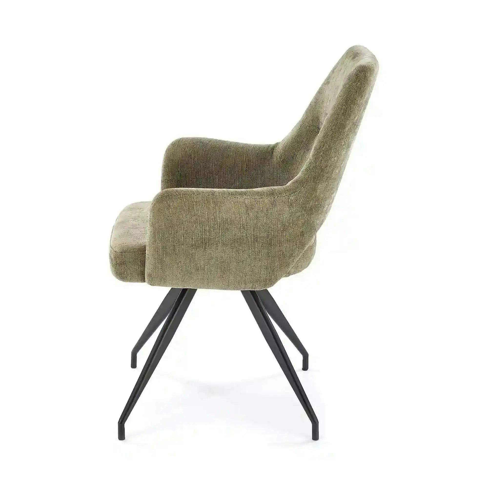 Scaun rotativ K542, verde/negru, stofa clasica/metal, 58x64x88 cm
