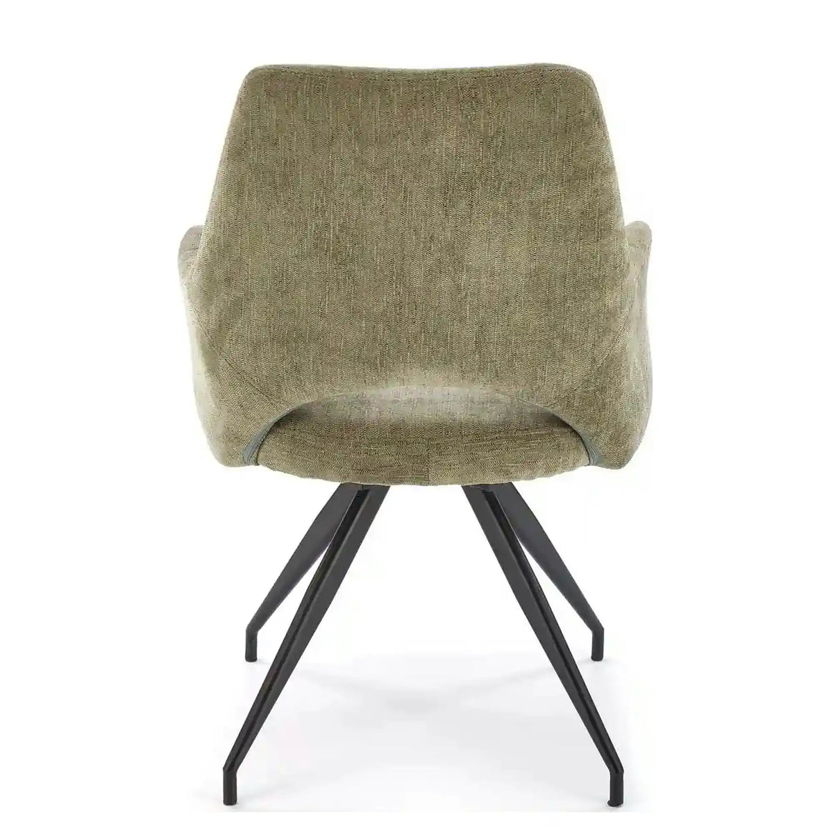 Scaun rotativ K542, verde/negru, stofa clasica/metal, 58x64x88 cm