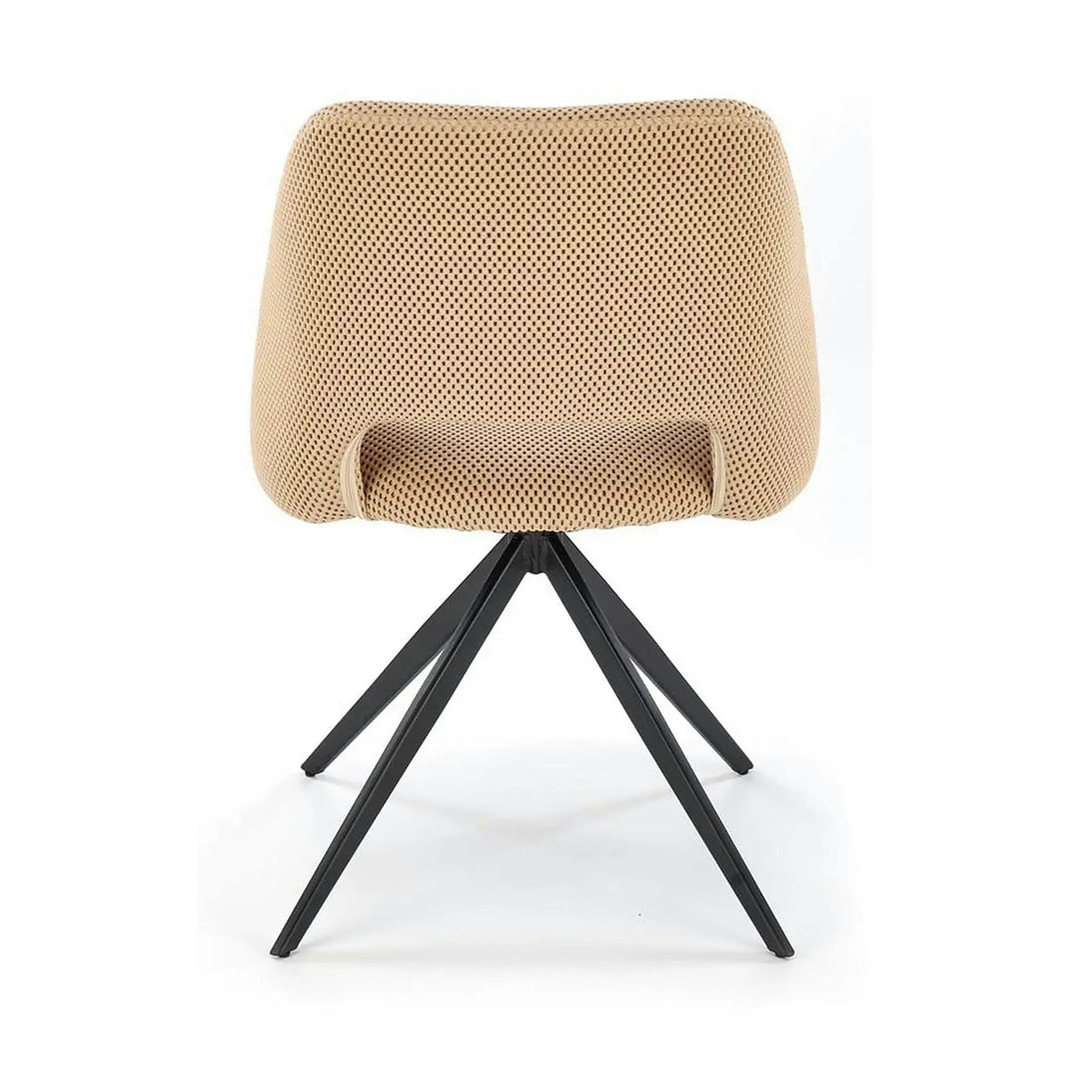 Scaun rotativ K546, bej/negru, panza/metal, 52x60x79 cm