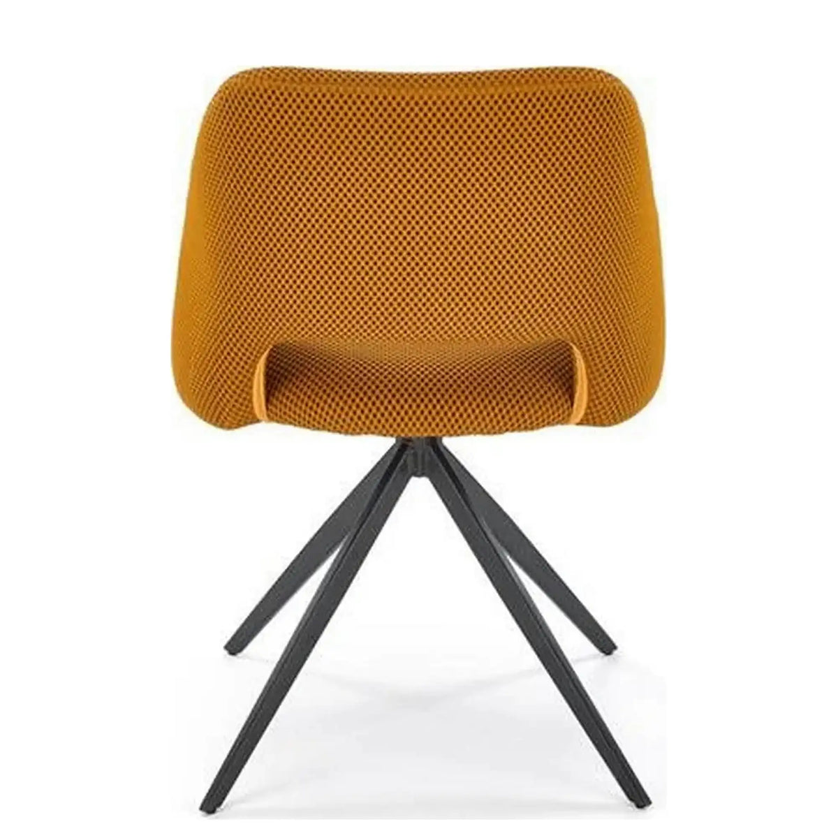 Scaun rotativ K546, galben/negru, panza/metal, 52x60x79 cm