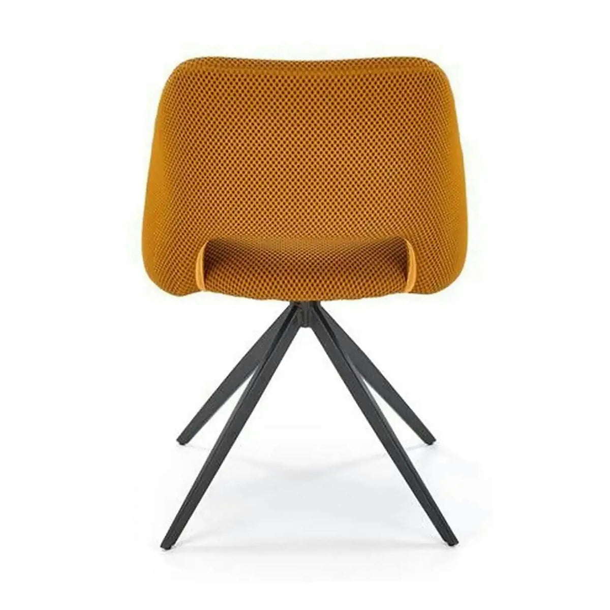 Scaun rotativ K546, galben/negru, panza/metal, 52x60x79 cm