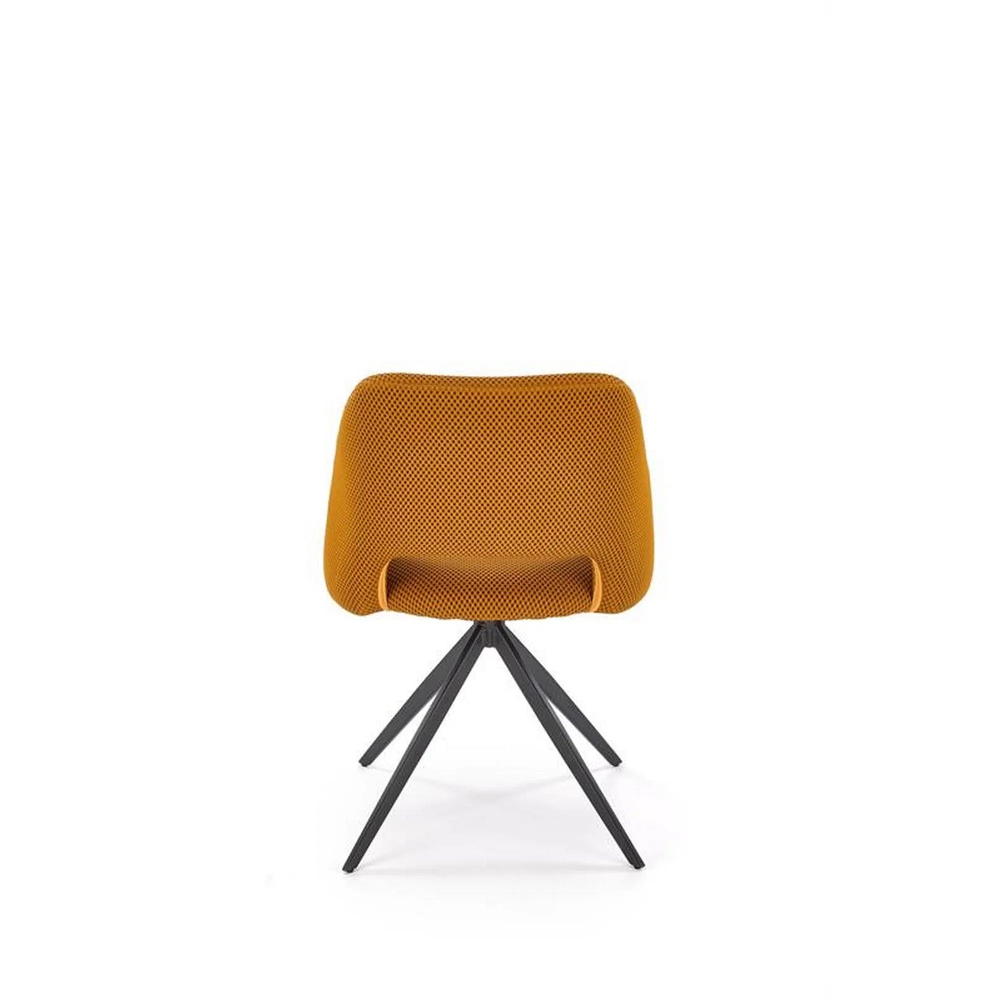 Scaun rotativ K546, galben/negru, panza/metal, 52x60x79 cm