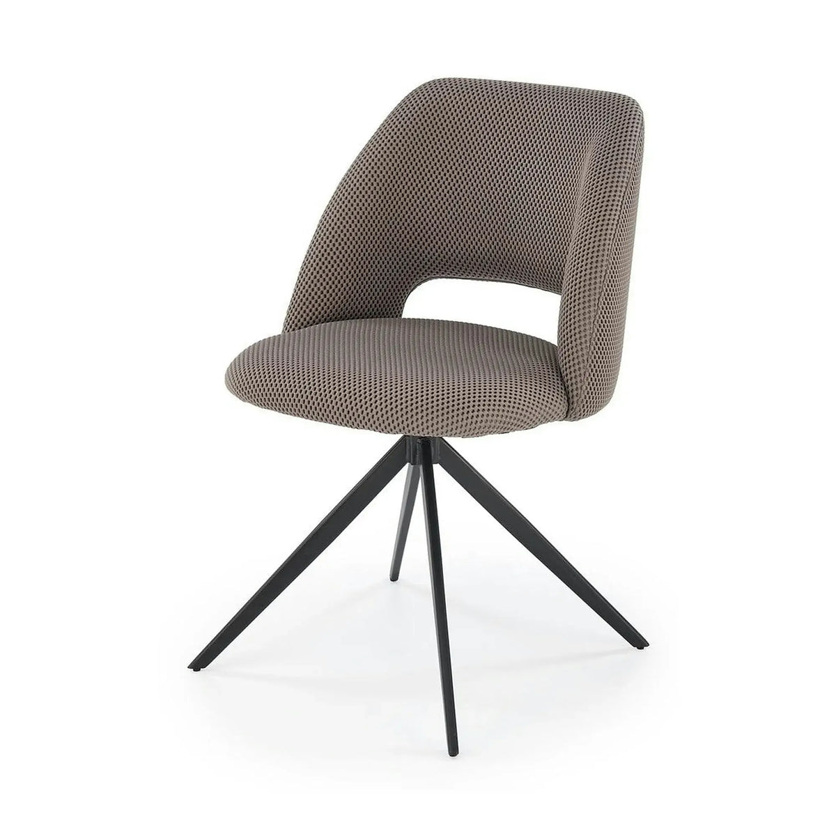 Scaun rotativ K546, gri/negru, panza/metal, 52x60x79 cm