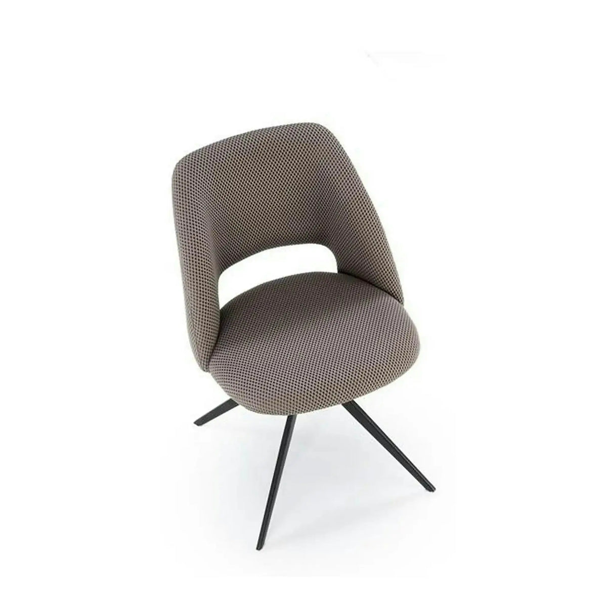 Scaun rotativ K546, gri/negru, panza/metal, 52x60x79 cm