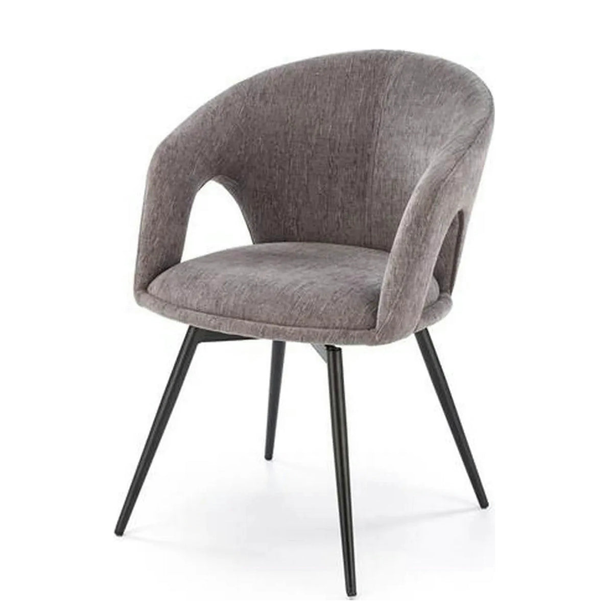 Scaun rotativ K550, gri/negru, stofa clasica/metal, 57x57x78 cm