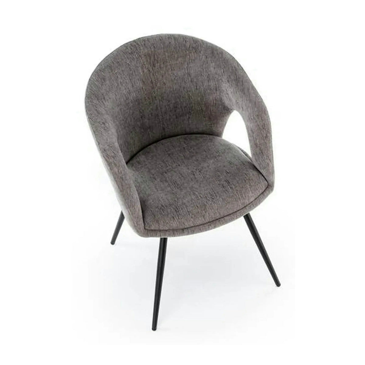 Scaun rotativ K550, gri/negru, stofa clasica/metal, 57x57x78 cm