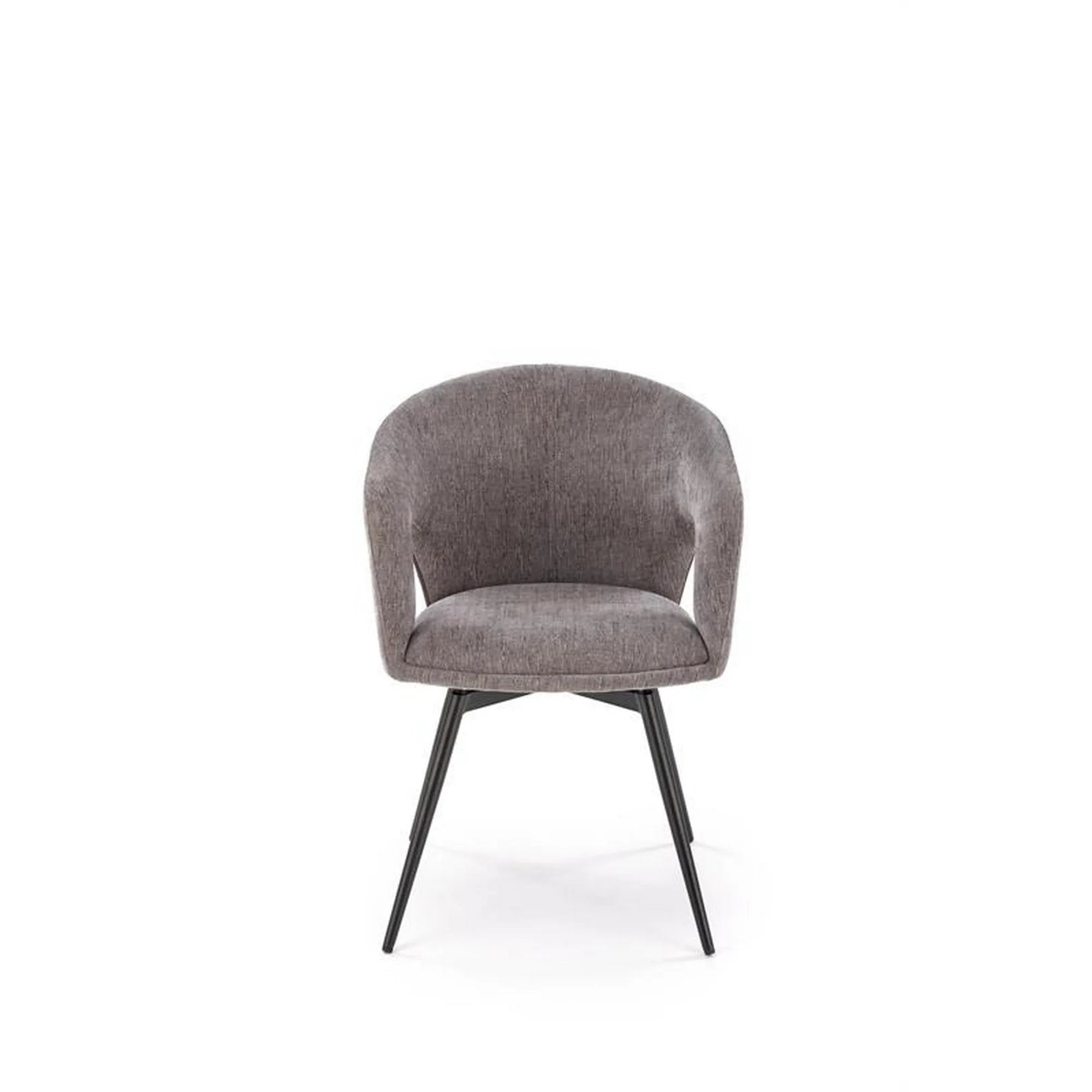 Scaun rotativ K550, gri/negru, stofa clasica/metal, 57x57x78 cm
