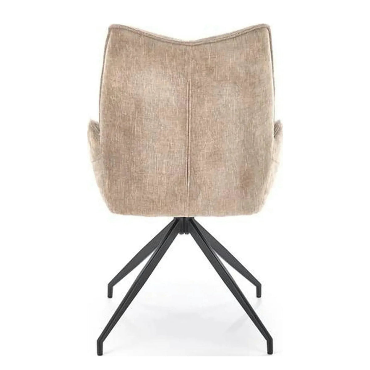 Scaun rotativ K553, bej/negru, stofa clasica/metal, 60x66x96 cm