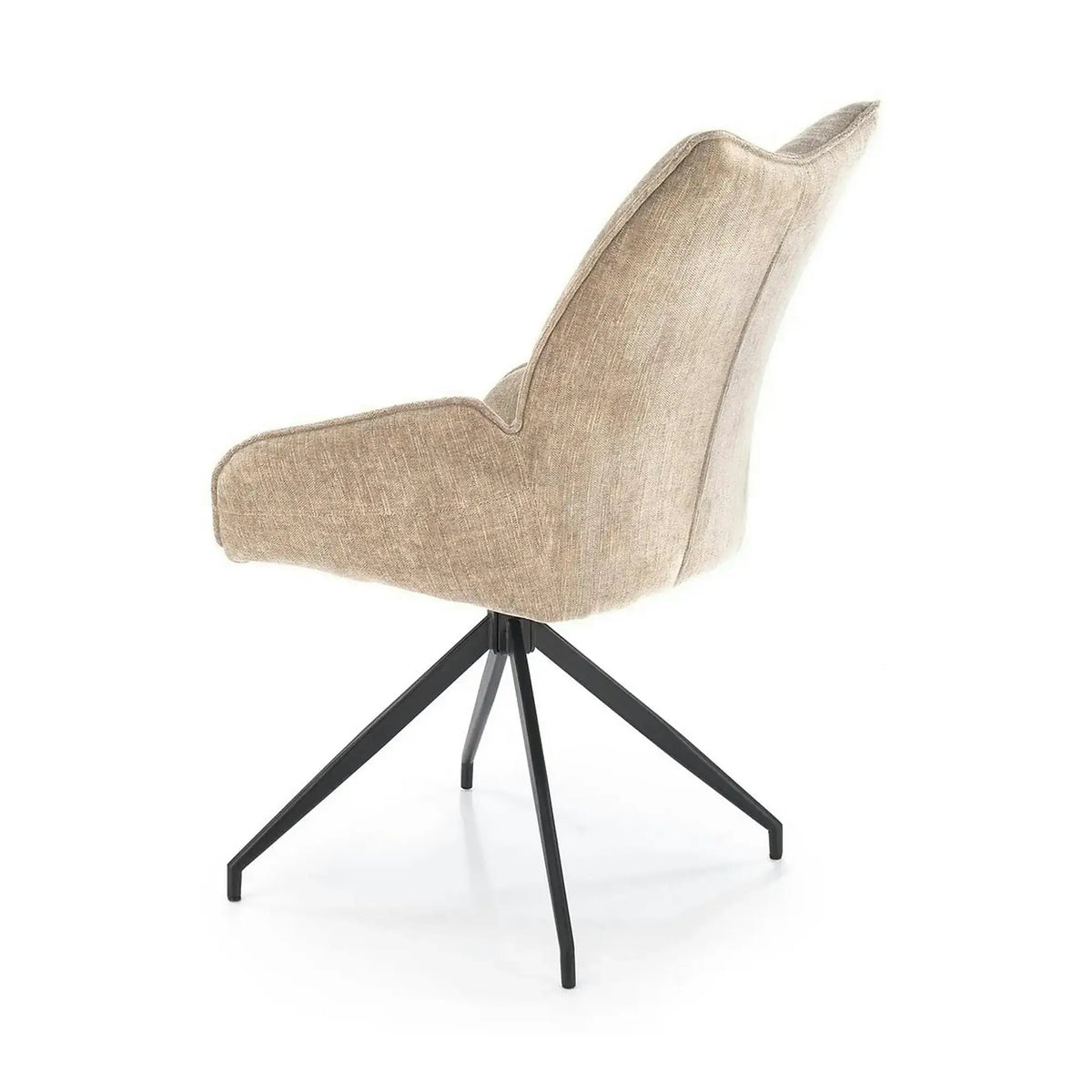 Scaun rotativ K553, bej/negru, stofa clasica/metal, 60x66x96 cm