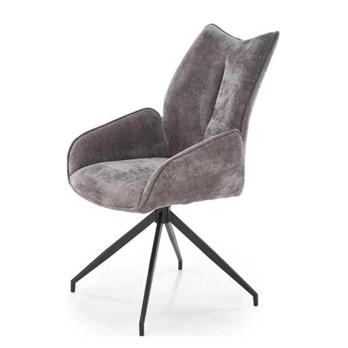 Scaun rotativ K553, gri/negru, stofa clasica/metal, 60x66x96 cm