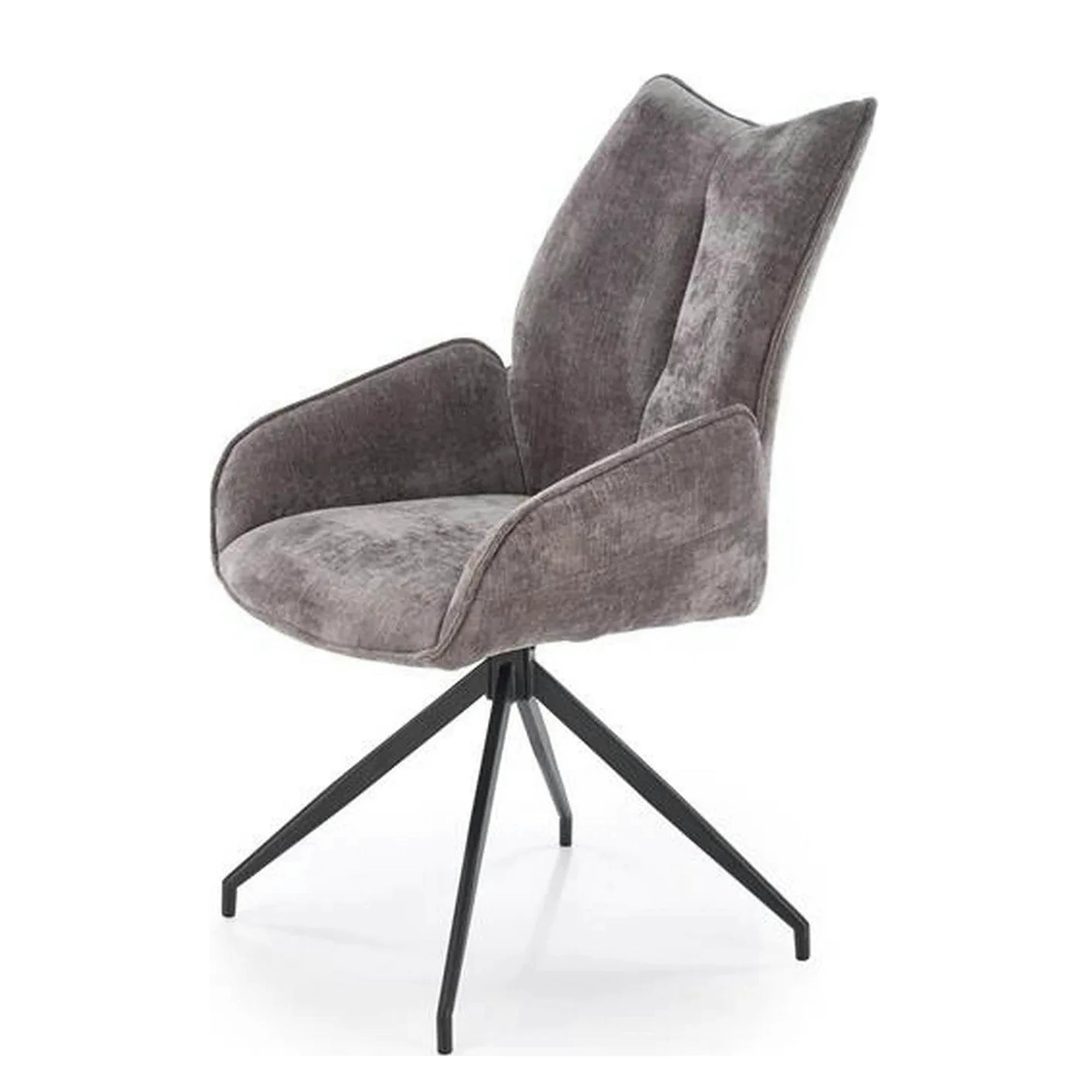 Scaun rotativ K553, gri/negru, stofa clasica/metal, 60x66x96 cm