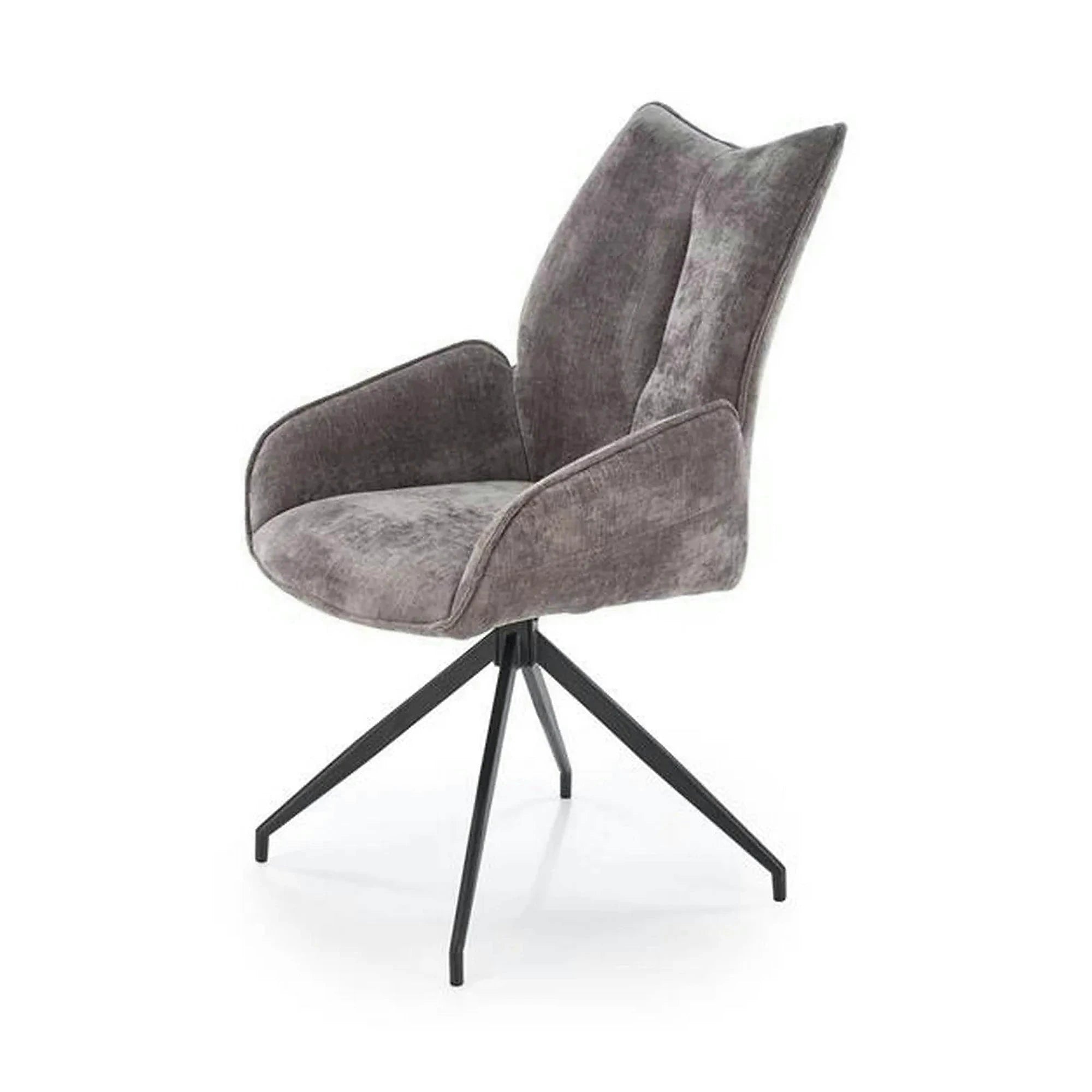 Scaun rotativ K553, gri/negru, stofa clasica/metal, 60x66x96 cm