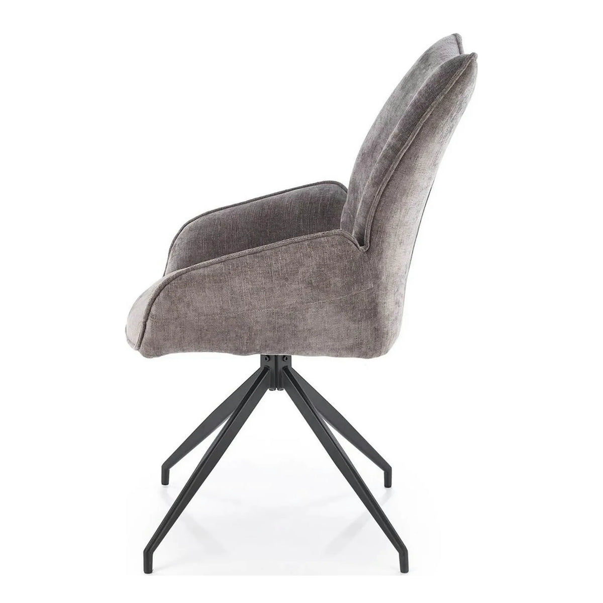 Scaun rotativ K553, gri/negru, stofa clasica/metal, 60x66x96 cm