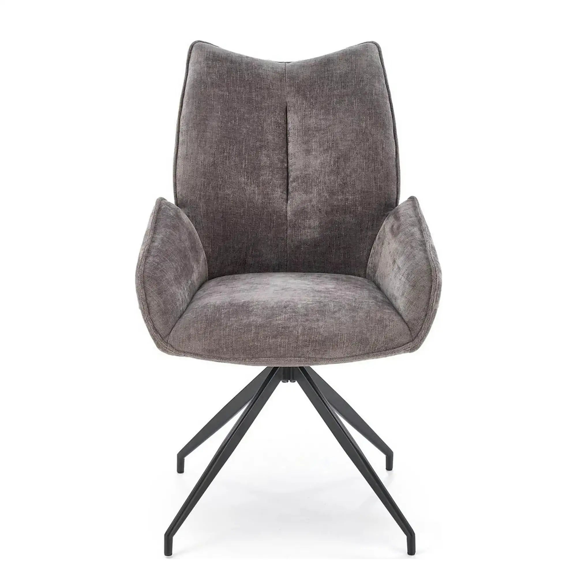 Scaun rotativ K553, gri/negru, stofa clasica/metal, 60x66x96 cm
