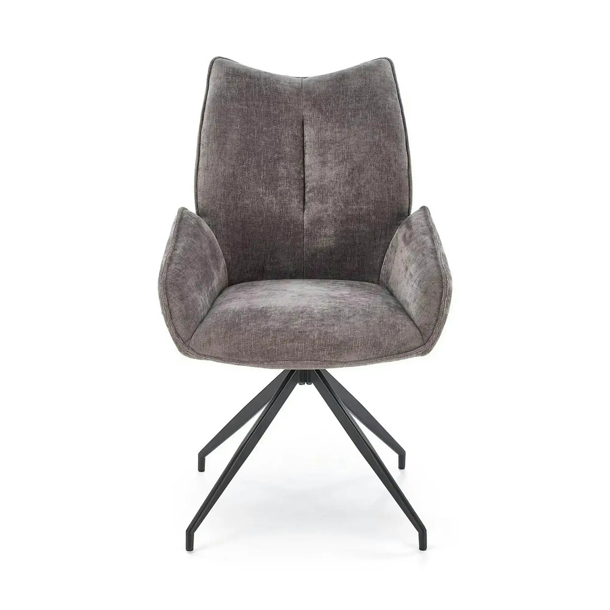 Scaun rotativ K553, gri/negru, stofa clasica/metal, 60x66x96 cm