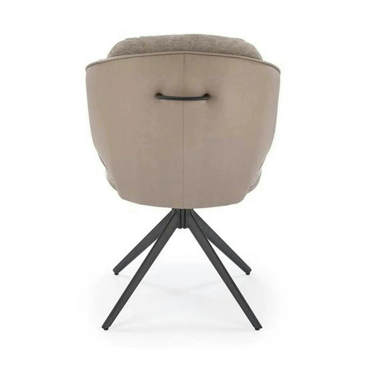 Scaun rotativ K554, gri/negru, stofa clasica/piele ecologica/metal, 58x67x90 cm