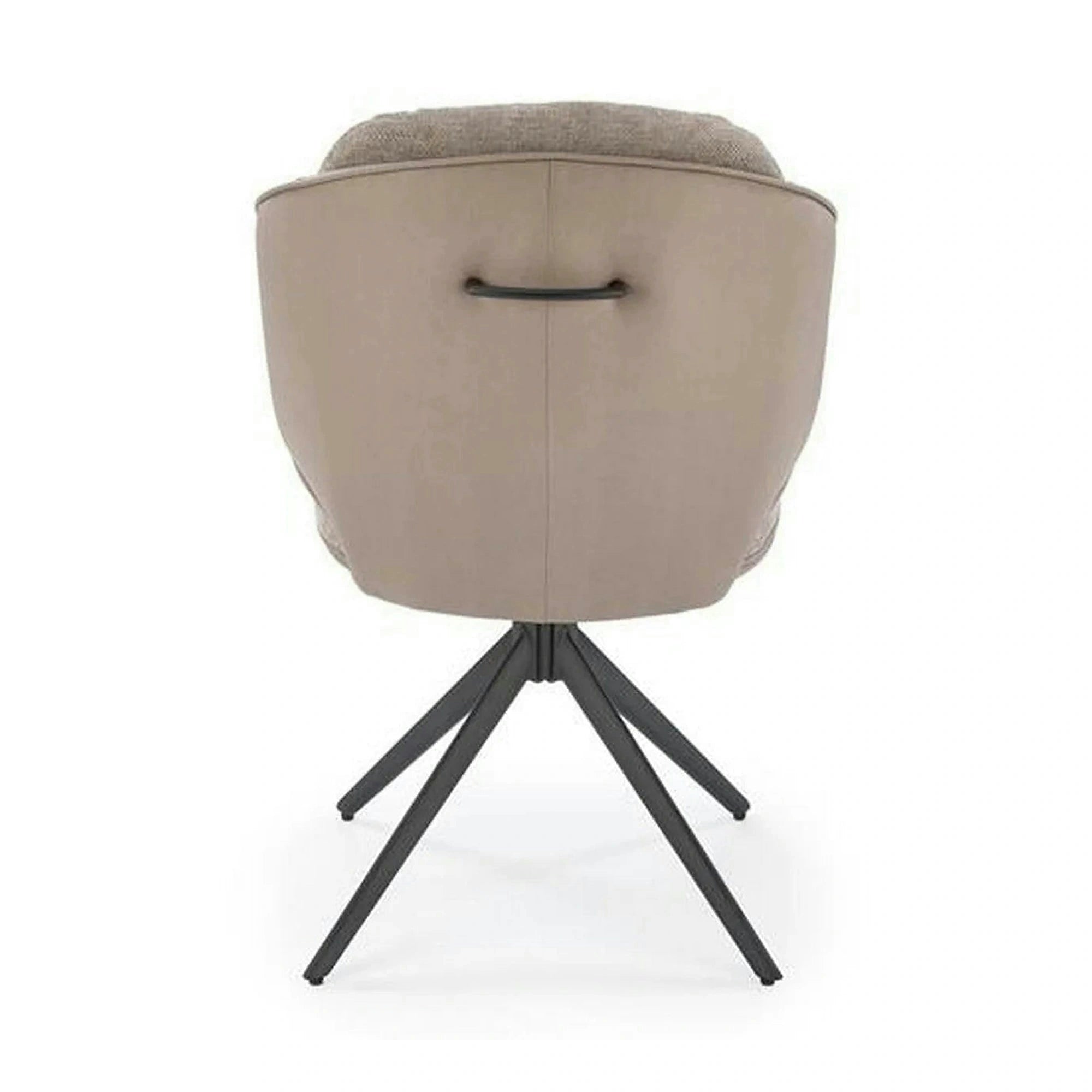 Scaun rotativ K554, gri/negru, stofa clasica/piele ecologica/metal, 58x67x90 cm