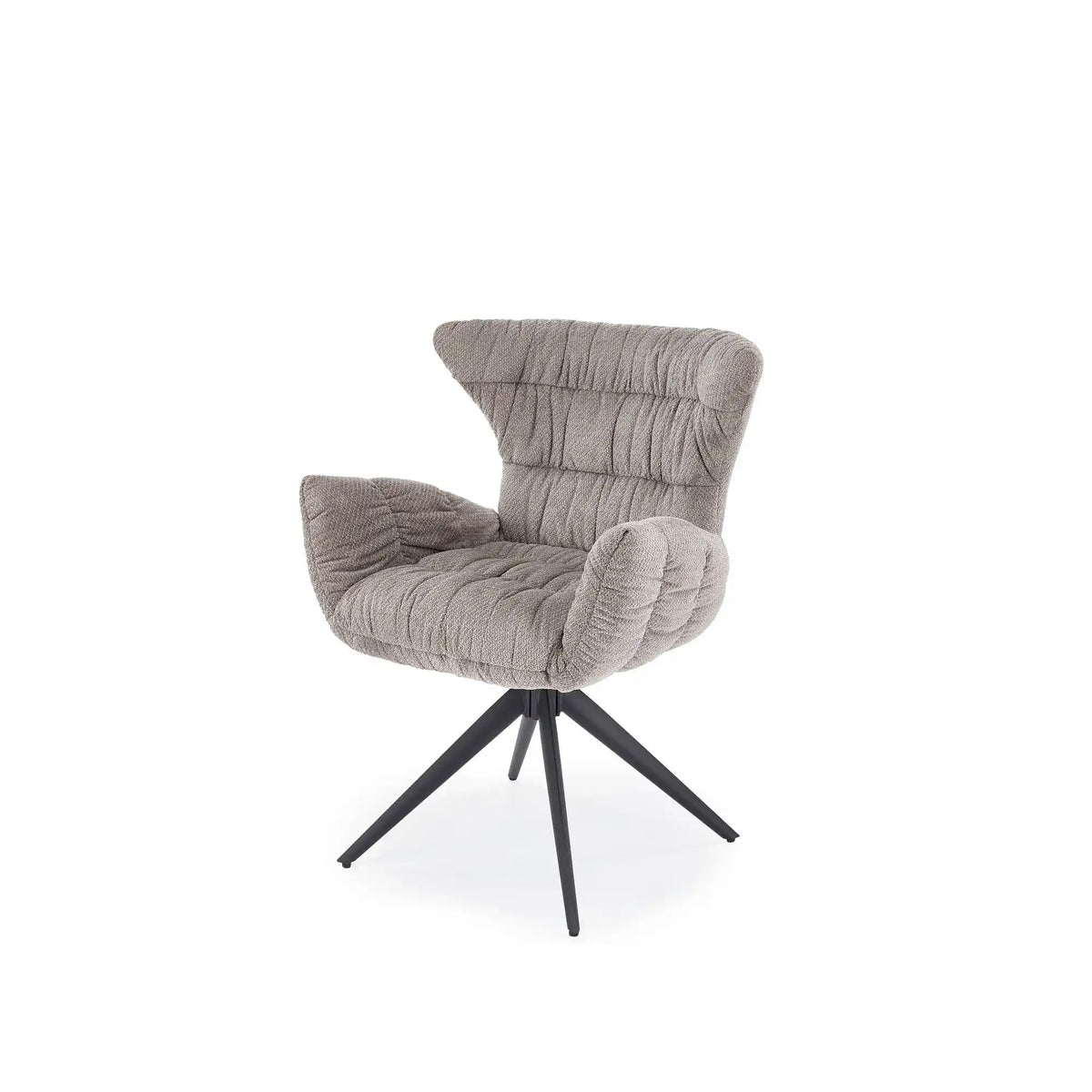 Scaun rotativ K595, gri/negru, stofa/metal, 68x66x88 cm