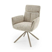 Scaun rotativ K596, bej/casmir, stofa clasica/metal, 66x66x93 cm