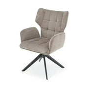 Scaun rotativ K601, gri/negru, stofa/metal, 57x64x90 cm