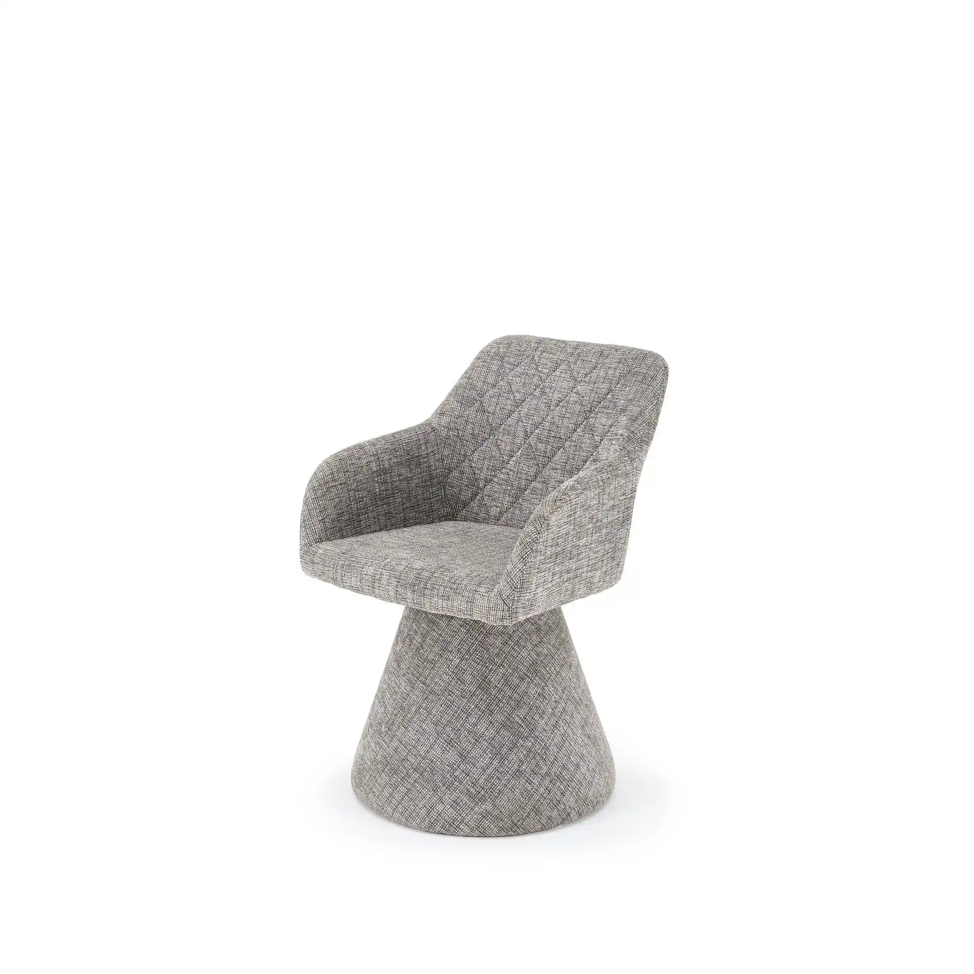 Scaun rotativ K603, stofa clasica gri, 55x55x85 cm