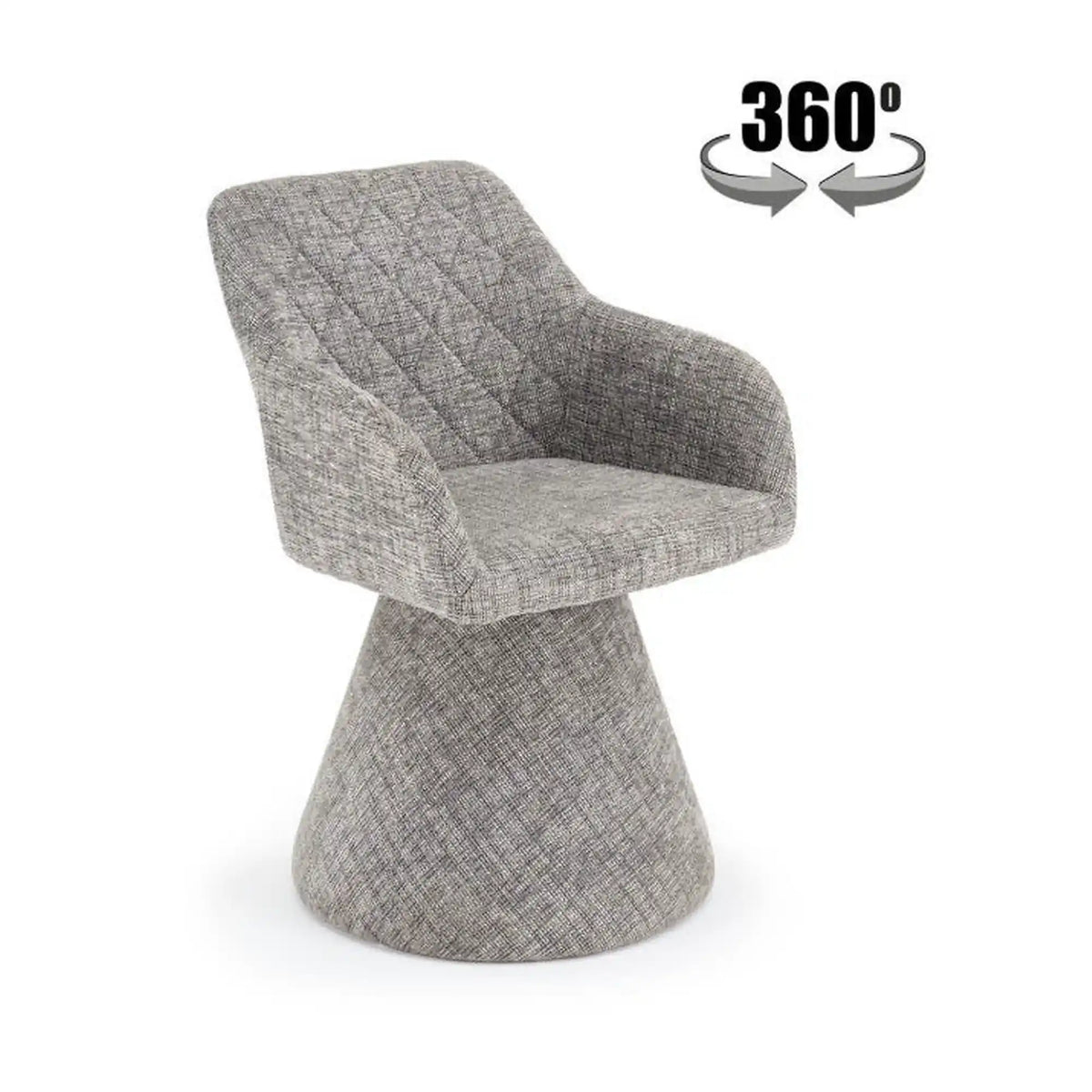 Scaun rotativ K603, stofa clasica gri, 55x55x85 cm